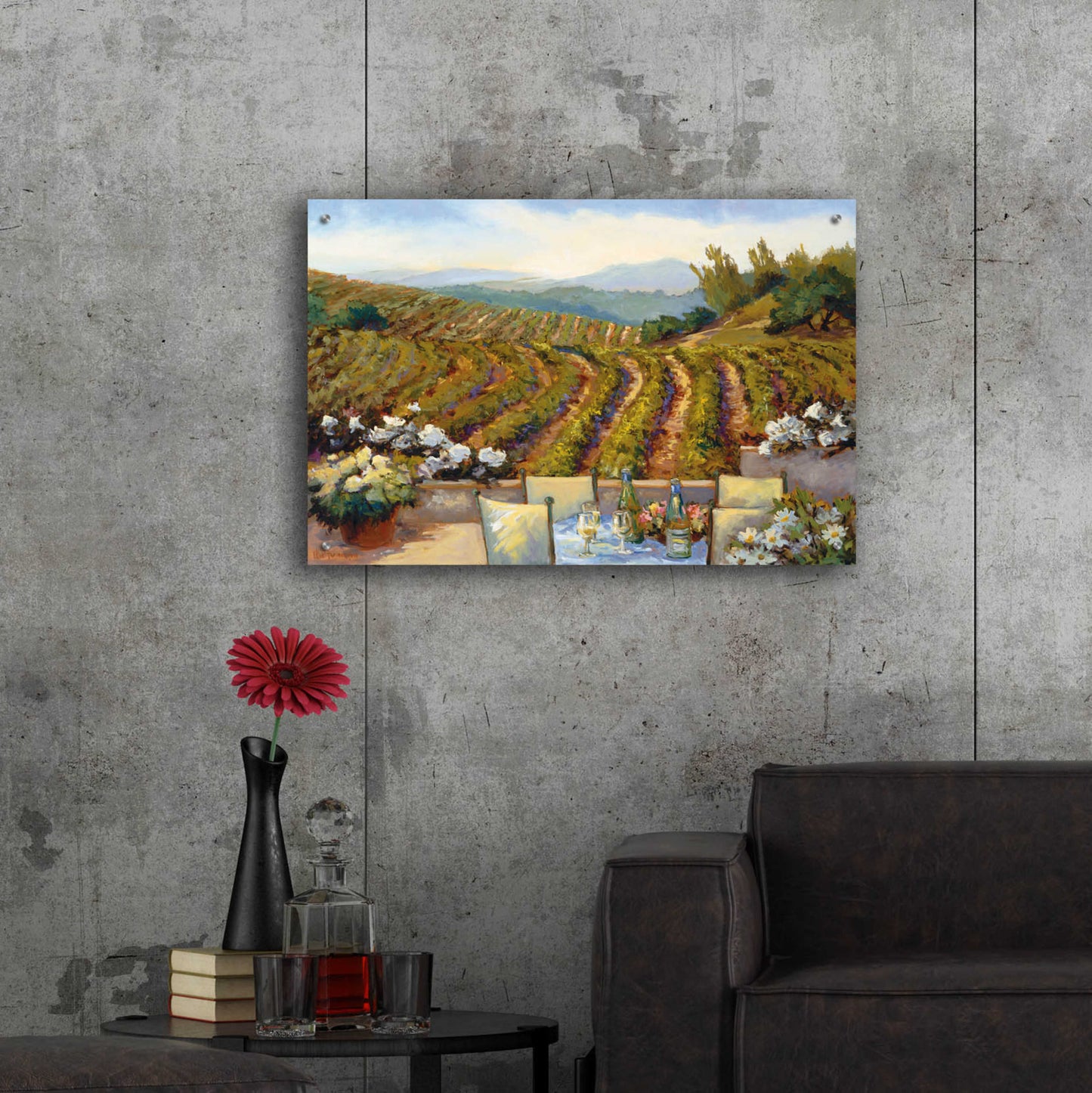 Epic Art 'Vineyards to Mount St. Helena' by Ellie Freudenstein, Acrylic Glass Wall Art,36x24