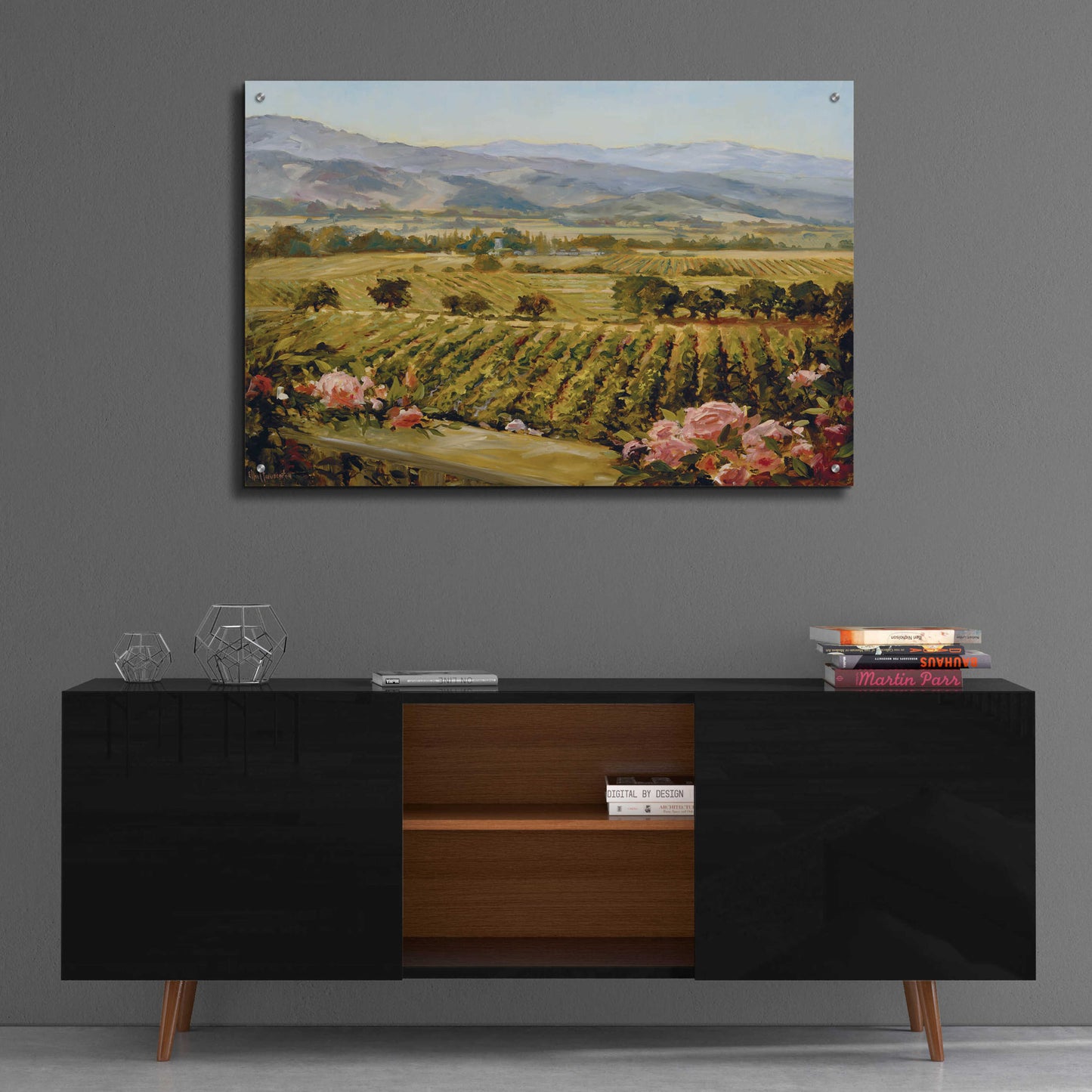 Epic Art 'Vineyards to Vaca Mountains' by Ellie Freudenstein, Acrylic Glass Wall Art,36x24