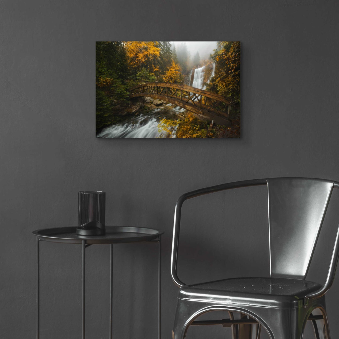 Epic Art 'A Bridge in the Forest' by Enrico Fossati, Acrylic Glass Wall Art,24x16