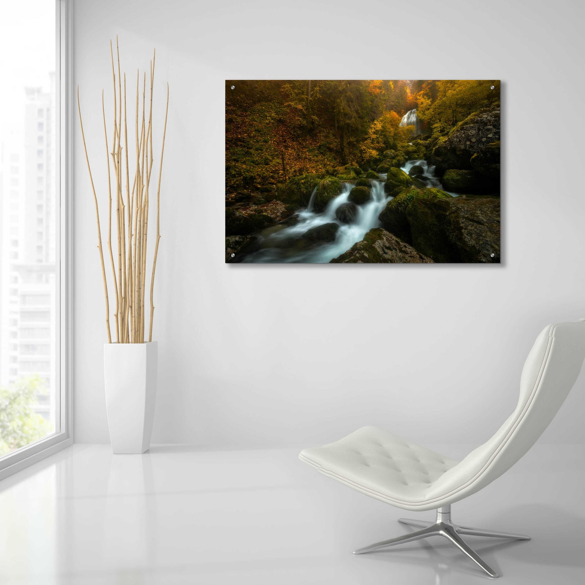 Epic Art 'Resplendent Stream' by Enrico Fossati, Acrylic Glass Wall Art,36x24