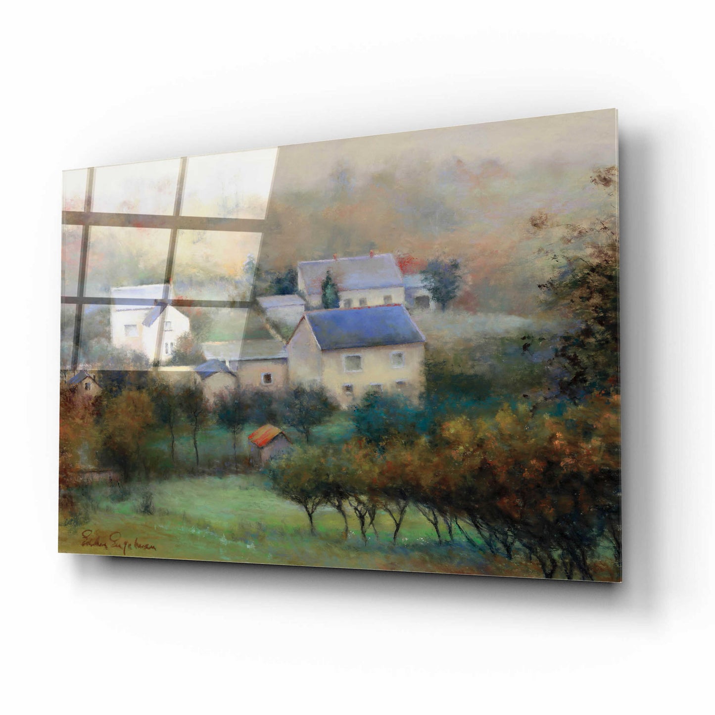 Epic Art 'Countryside Hamlet' by Esther Engelman, Acrylic Glass Wall Art,16x12