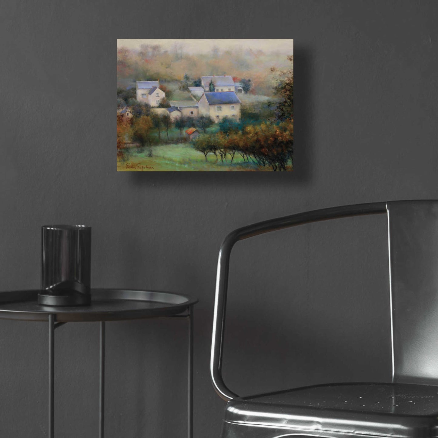 Epic Art 'Countryside Hamlet' by Esther Engelman, Acrylic Glass Wall Art,16x12