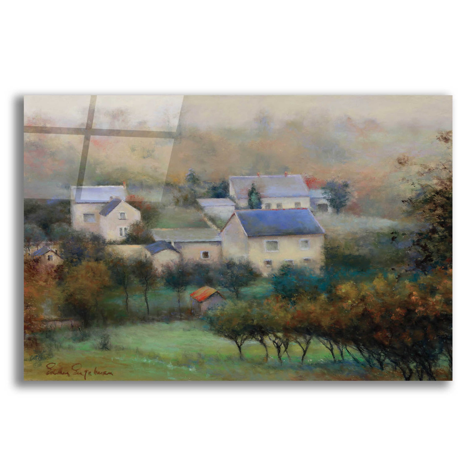 Epic Art 'Countryside Hamlet' by Esther Engelman, Acrylic Glass Wall Art,16x12