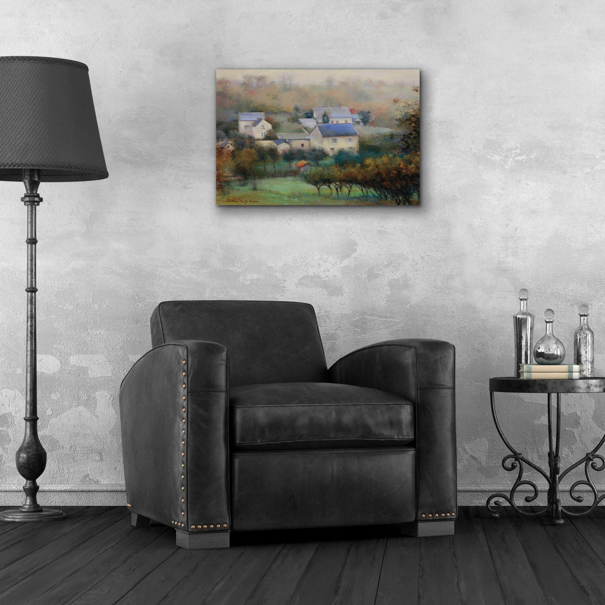 Epic Art 'Countryside Hamlet' by Esther Engelman, Acrylic Glass Wall Art,24x16