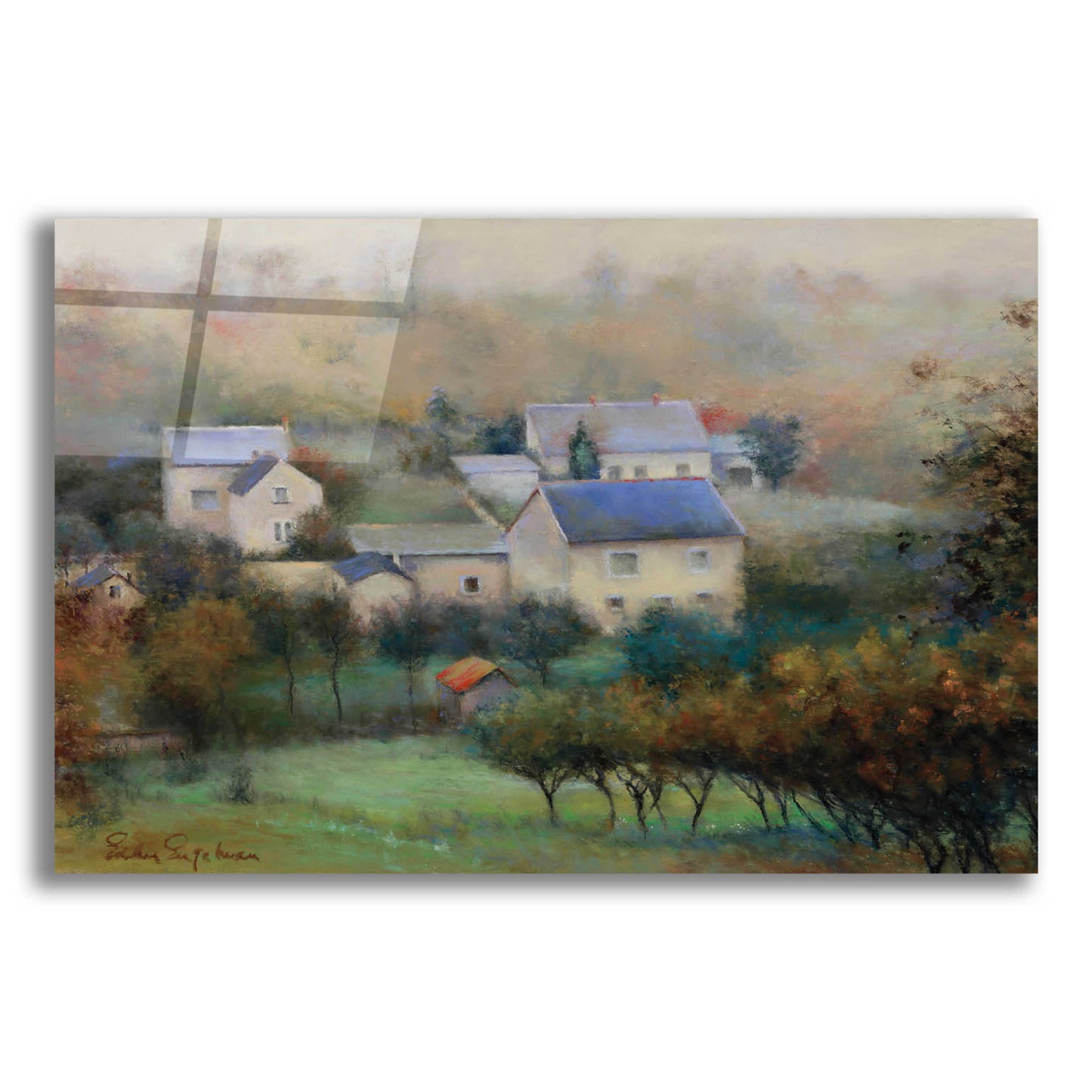 Epic Art 'Countryside Hamlet' by Esther Engelman, Acrylic Glass Wall Art,24x16