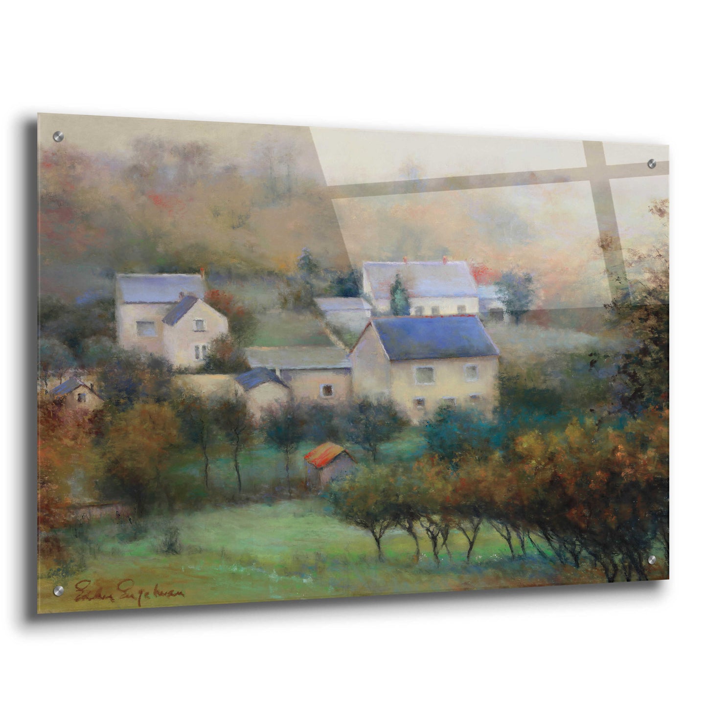 Epic Art 'Countryside Hamlet' by Esther Engelman, Acrylic Glass Wall Art,36x24