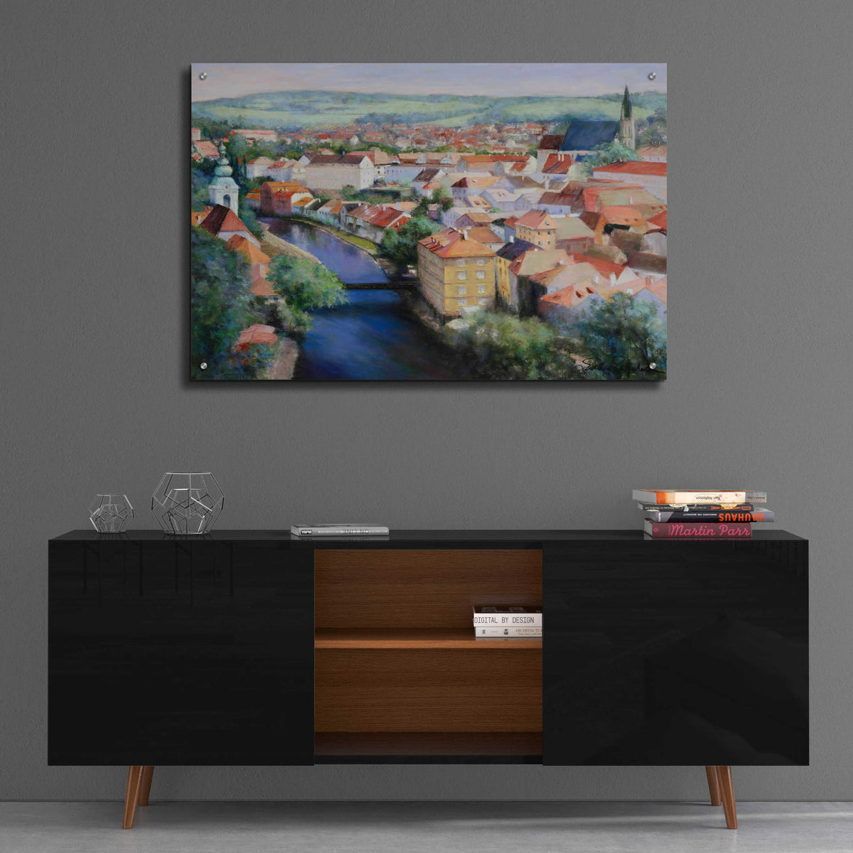 Mosaic by Esther Engelman - 36x24 acrylic wall art in a room
