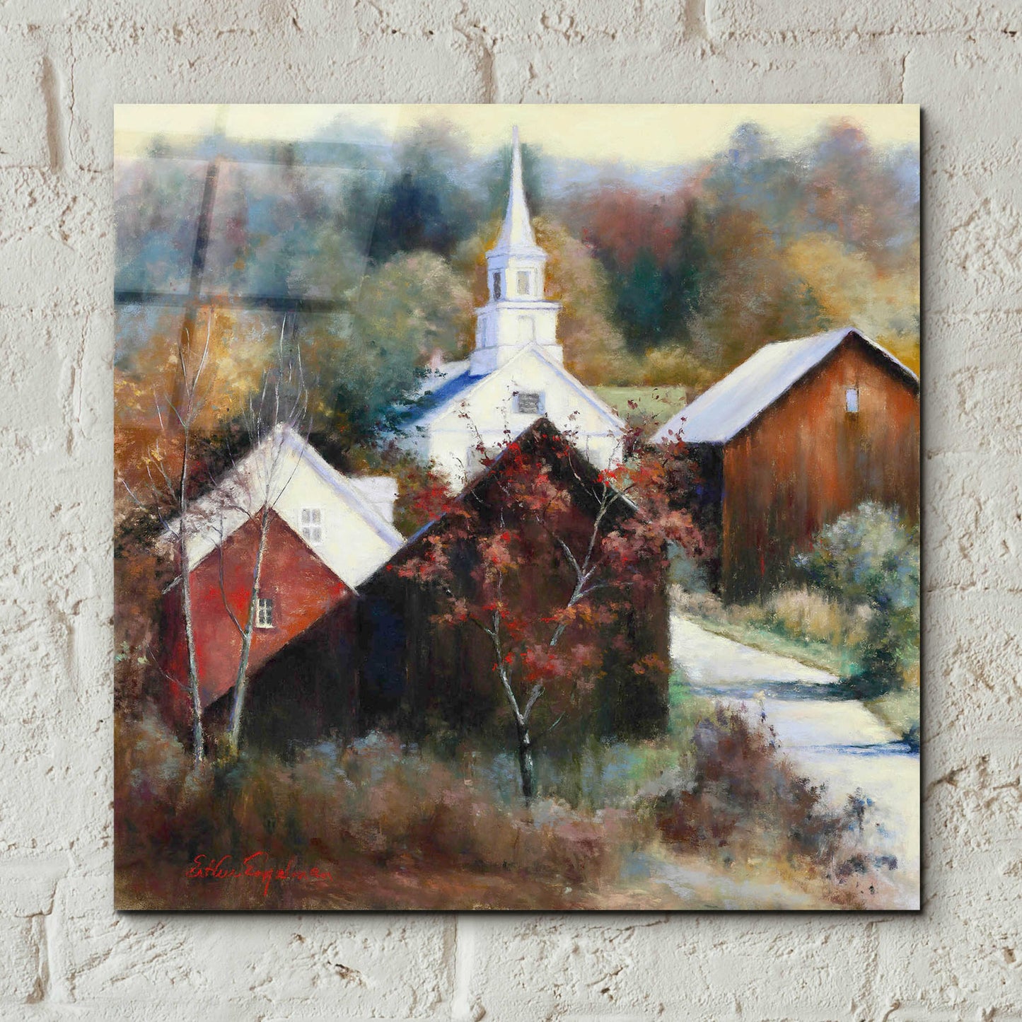 Epic Art 'New England Veterans' by Esther Engelman, Acrylic Glass Wall Art,12x12