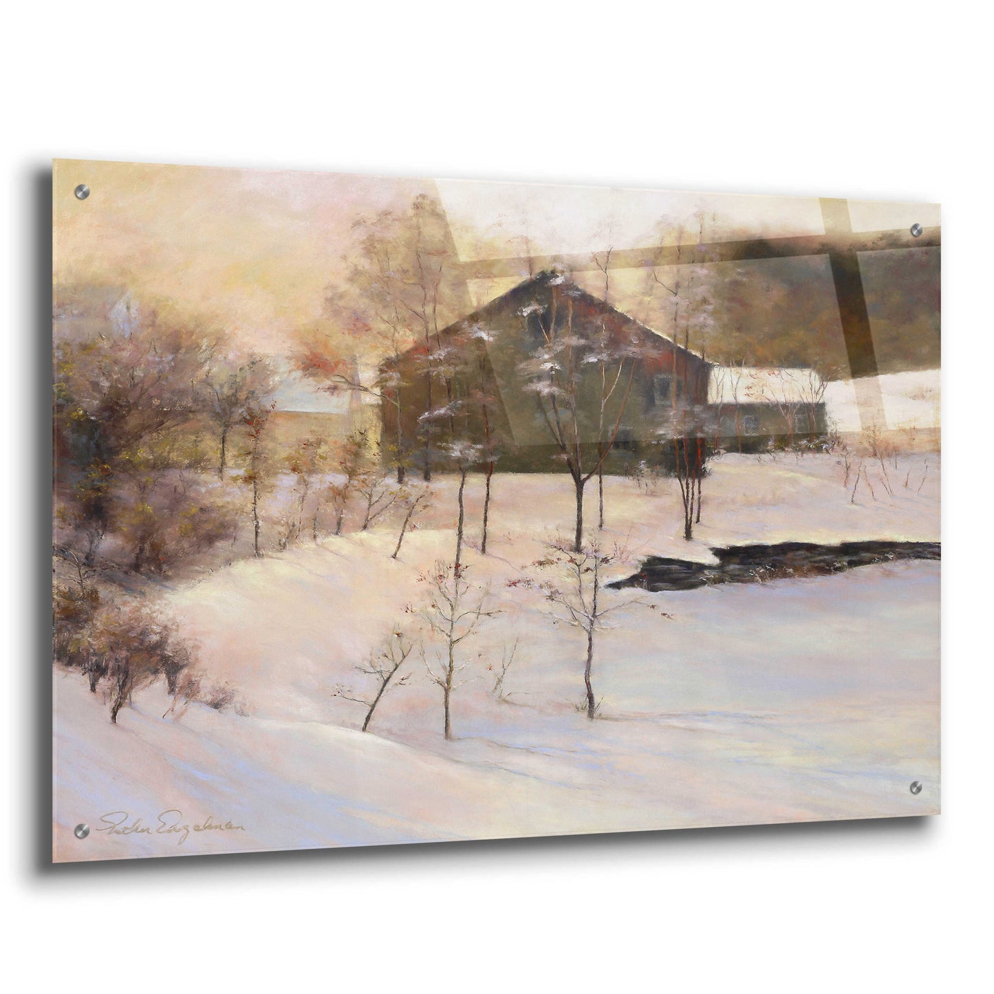 Epic Art 'Winter Peace' by Esther Engelman, Acrylic Glass Wall Art,36x24