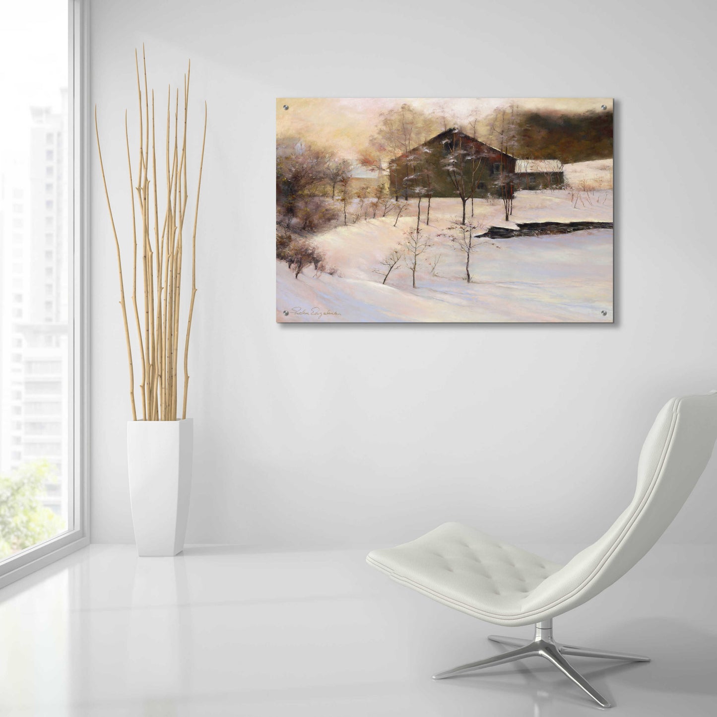 Epic Art 'Winter Peace' by Esther Engelman, Acrylic Glass Wall Art,36x24