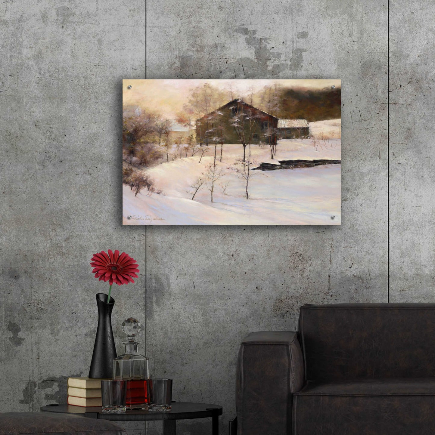 Epic Art 'Winter Peace' by Esther Engelman, Acrylic Glass Wall Art,36x24