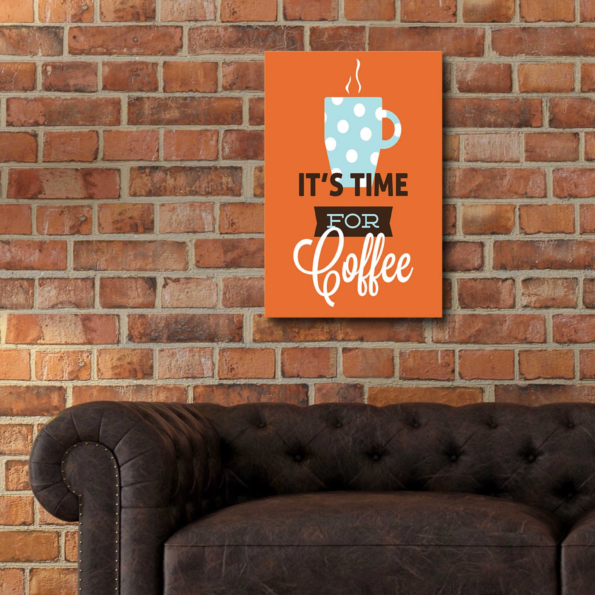 Epic Art 'Coffee Time (Orange)' by Genesis Duncan, Acrylic Glass Wall Art,16x24