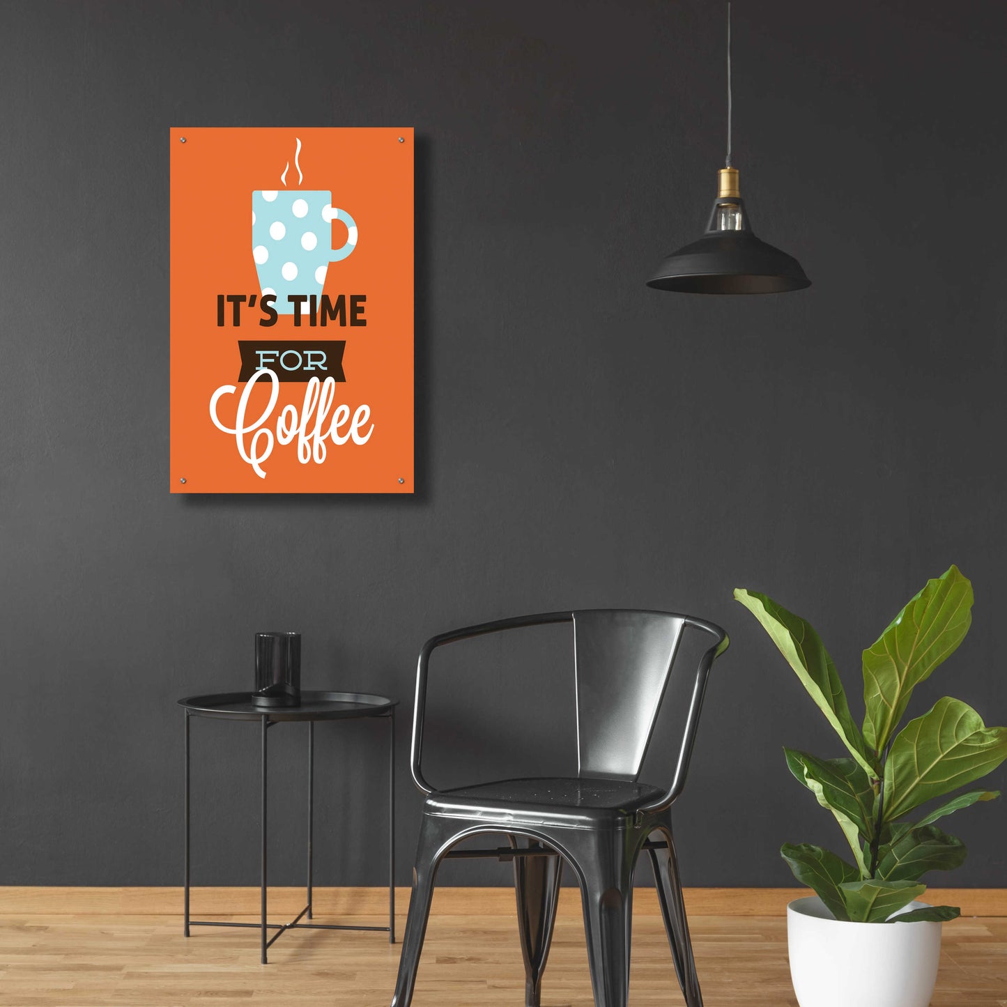 Epic Art 'Coffee Time (Orange)' by Genesis Duncan, Acrylic Glass Wall Art,24x36