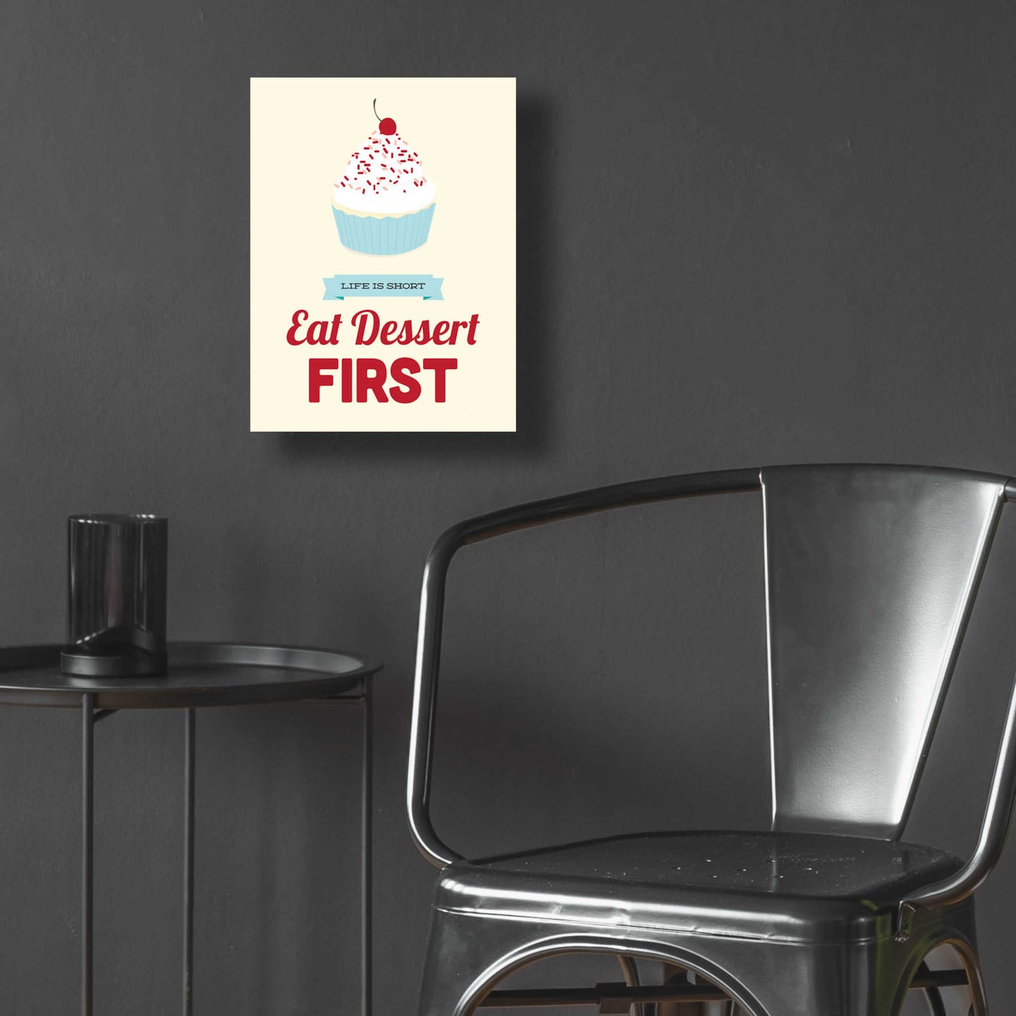 Epic Art 'Eat Dessert First' by Genesis Duncan, Acrylic Glass Wall Art,12x16