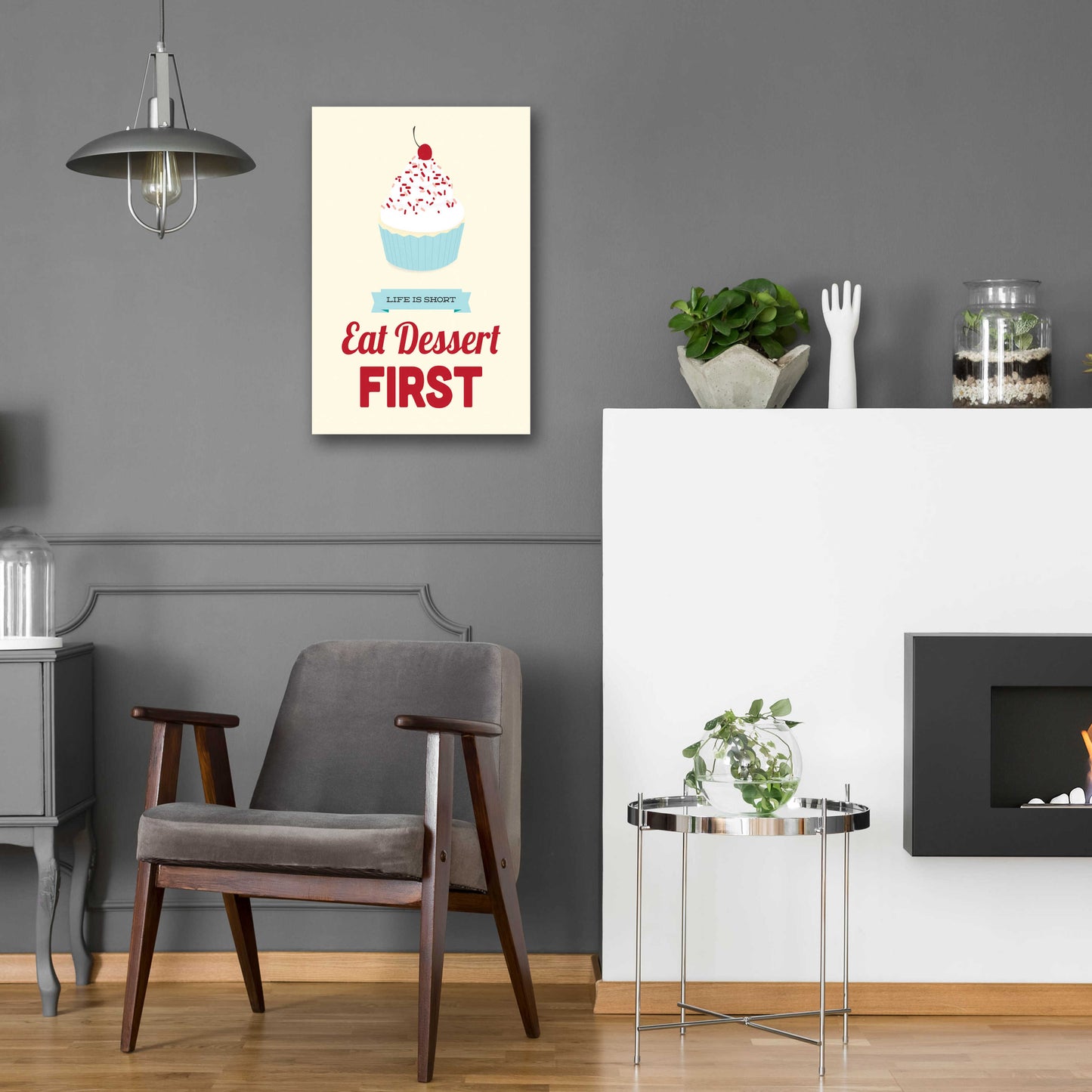 Epic Art 'Eat Dessert First' by Genesis Duncan, Acrylic Glass Wall Art,16x24