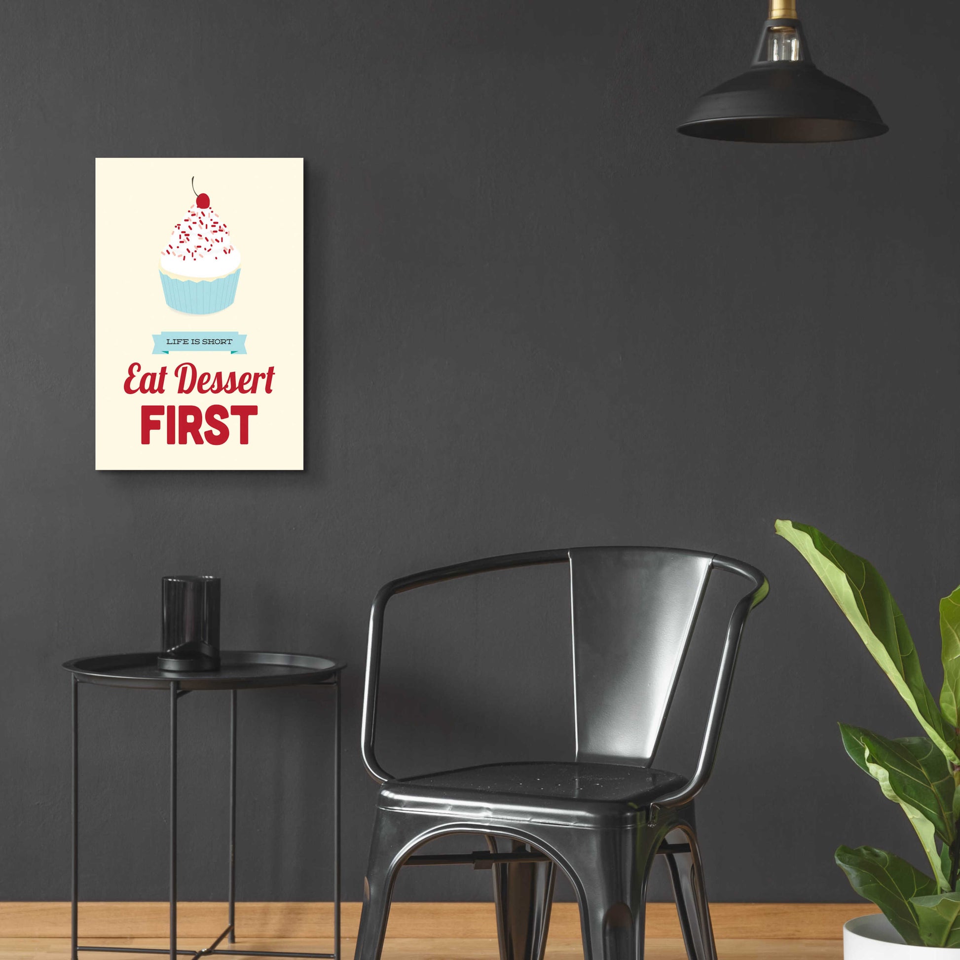 Epic Art 'Eat Dessert First' by Genesis Duncan, Acrylic Glass Wall Art,16x24