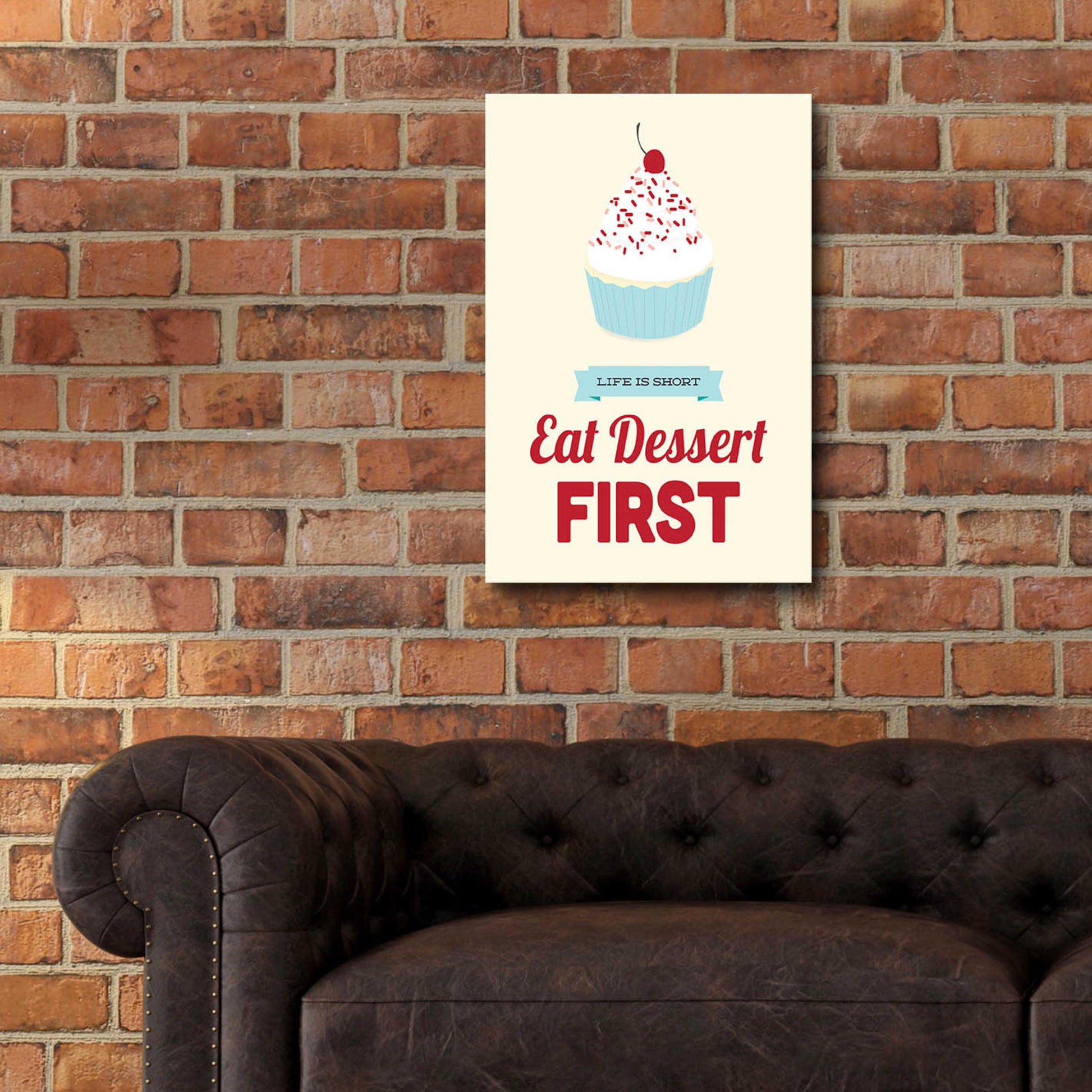 Epic Art 'Eat Dessert First' by Genesis Duncan, Acrylic Glass Wall Art,16x24