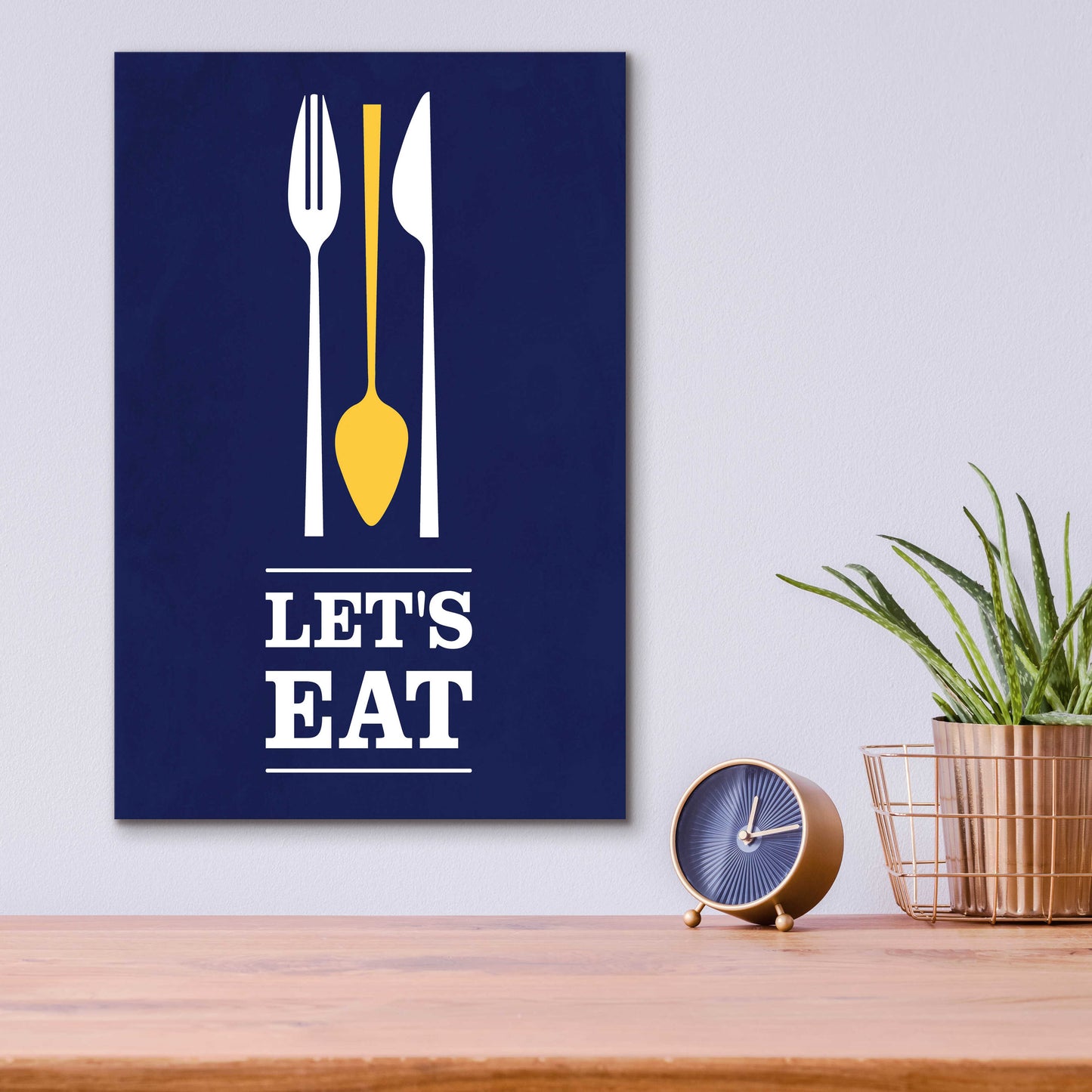 Epic Art 'Let’s Eat' by Genesis Duncan, Acrylic Glass Wall Art,12x16