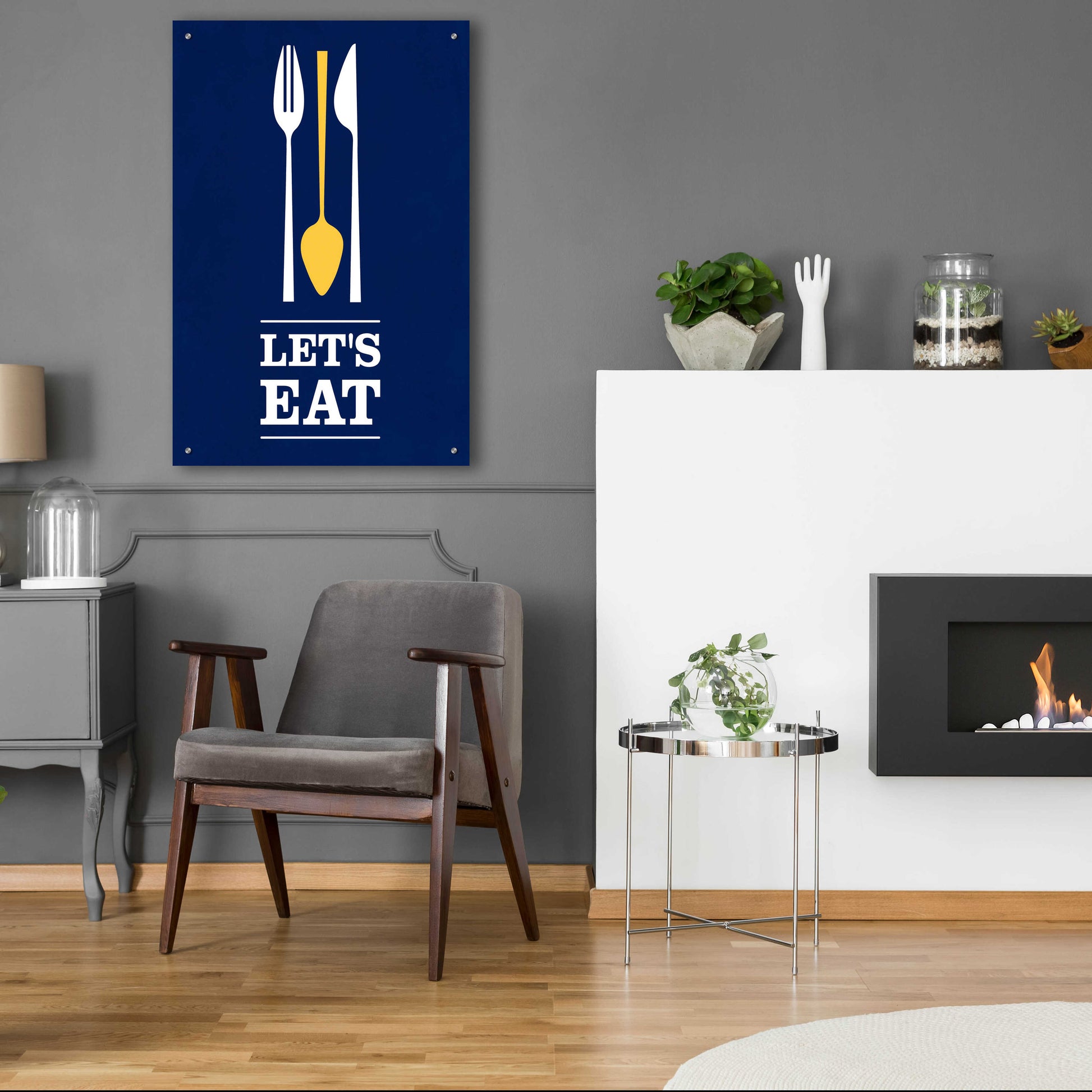 Epic Art 'Let’s Eat' by Genesis Duncan, Acrylic Glass Wall Art,24x36