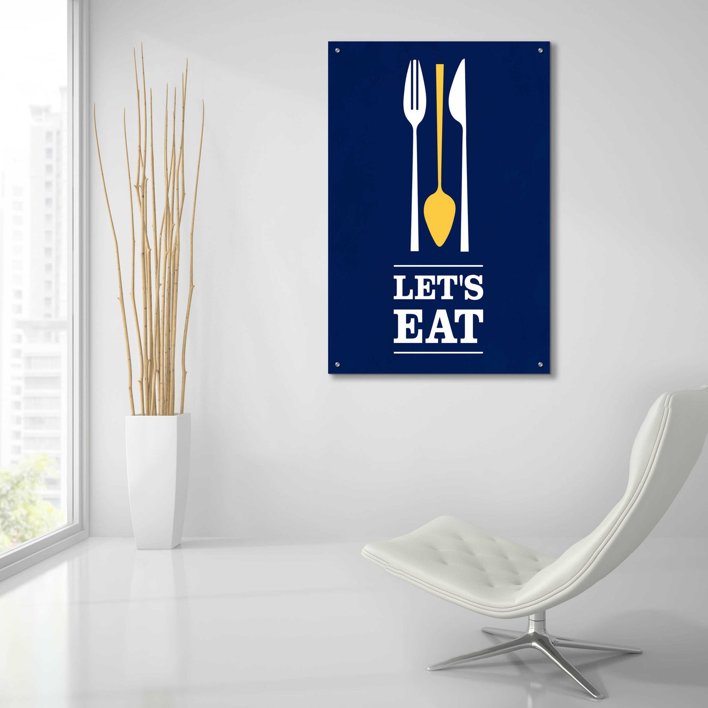 Epic Art 'Let’s Eat' by Genesis Duncan, Acrylic Glass Wall Art,24x36