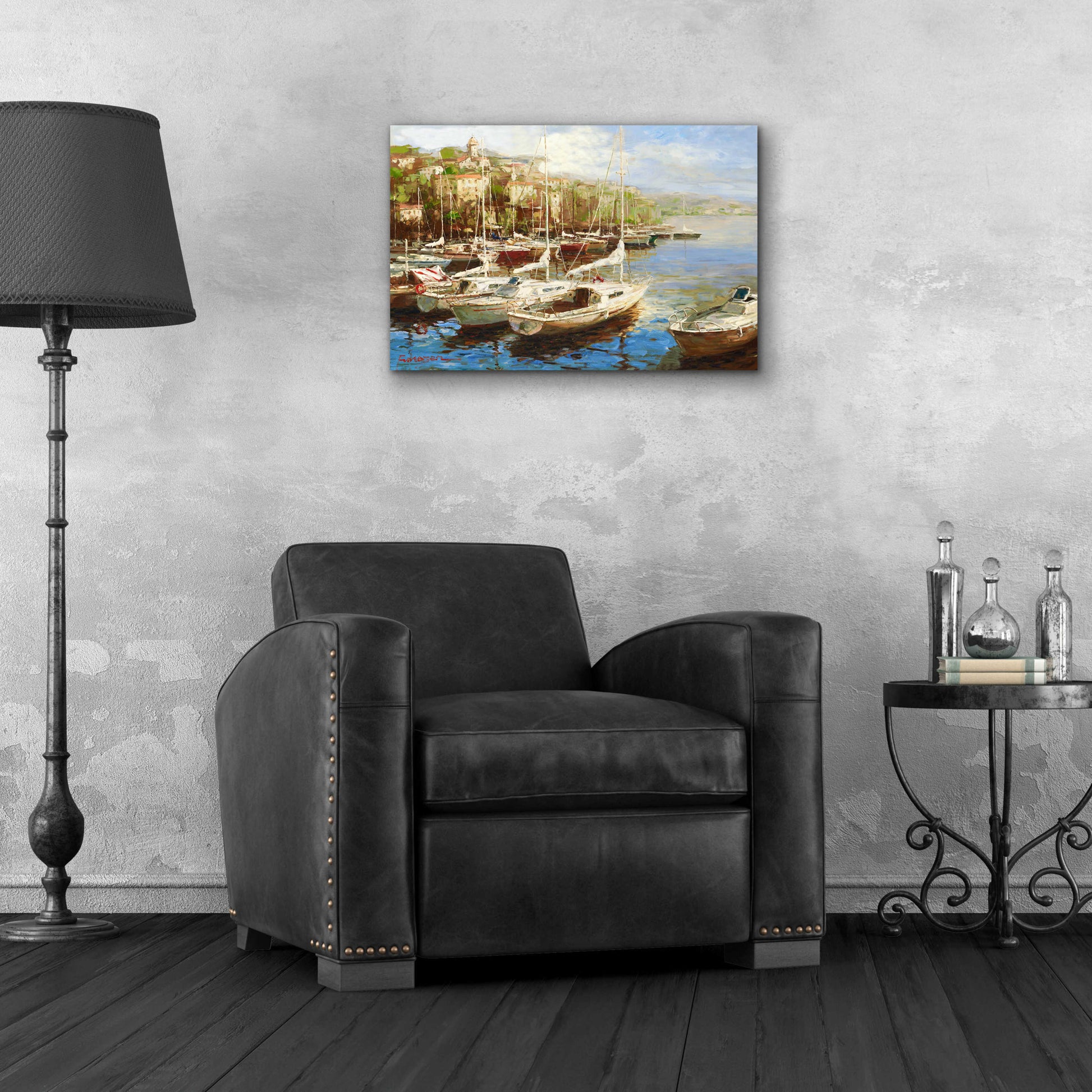 Epic Art 'Harbor Bay' by Furtesen, Acrylic Glass Wall Art,24x16