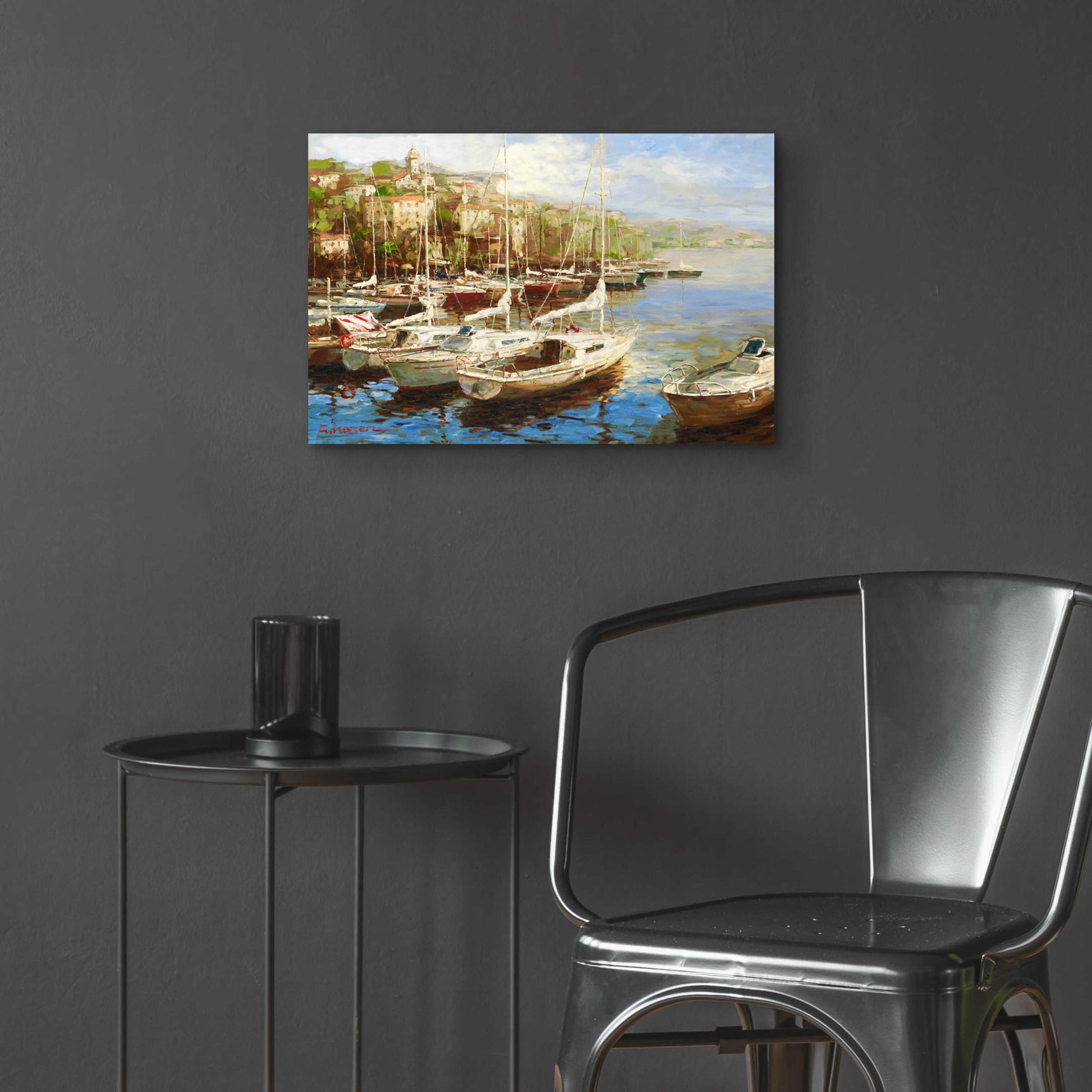 Epic Art 'Harbor Bay' by Furtesen, Acrylic Glass Wall Art,24x16