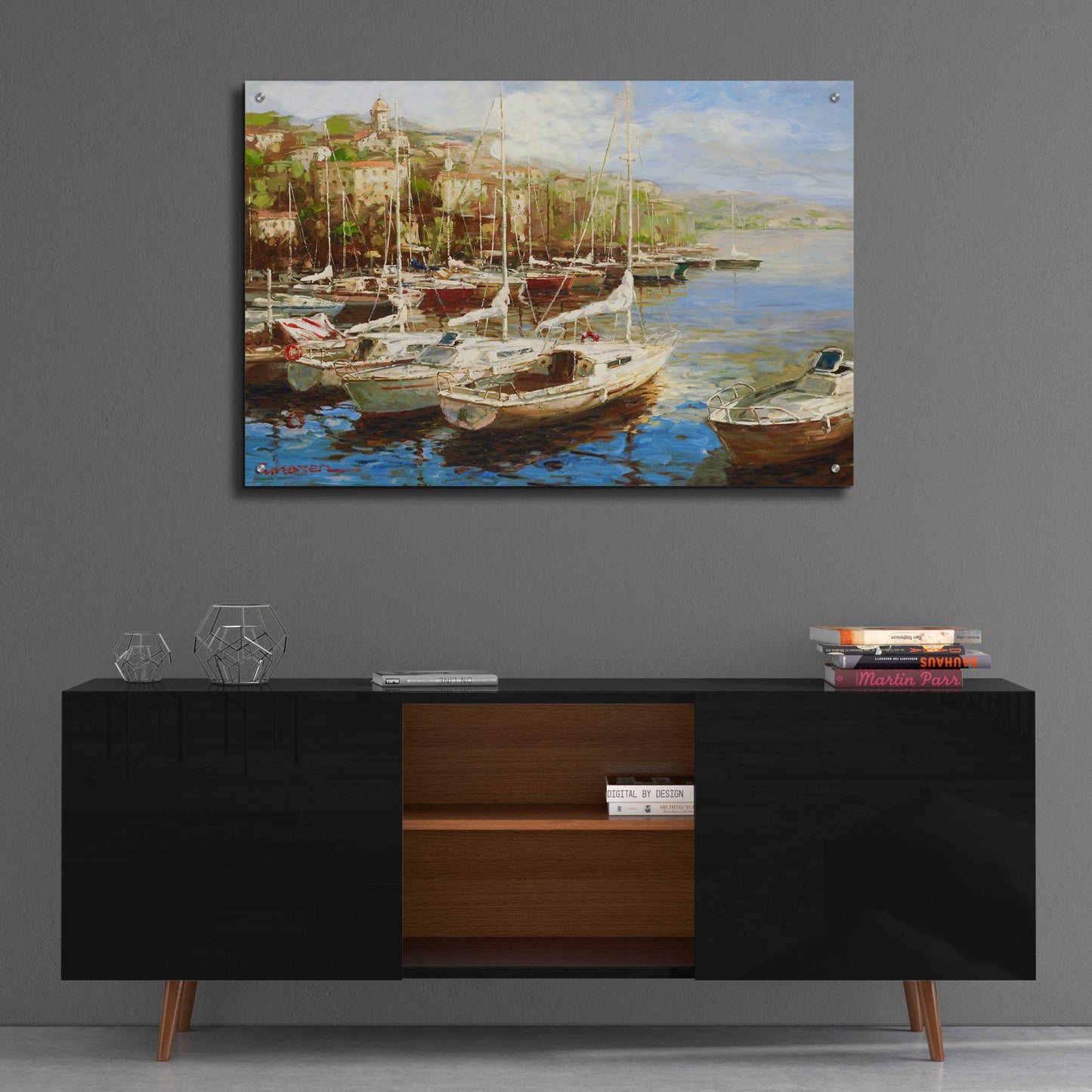 Epic Art 'Harbor Bay' by Furtesen, Acrylic Glass Wall Art,36x24