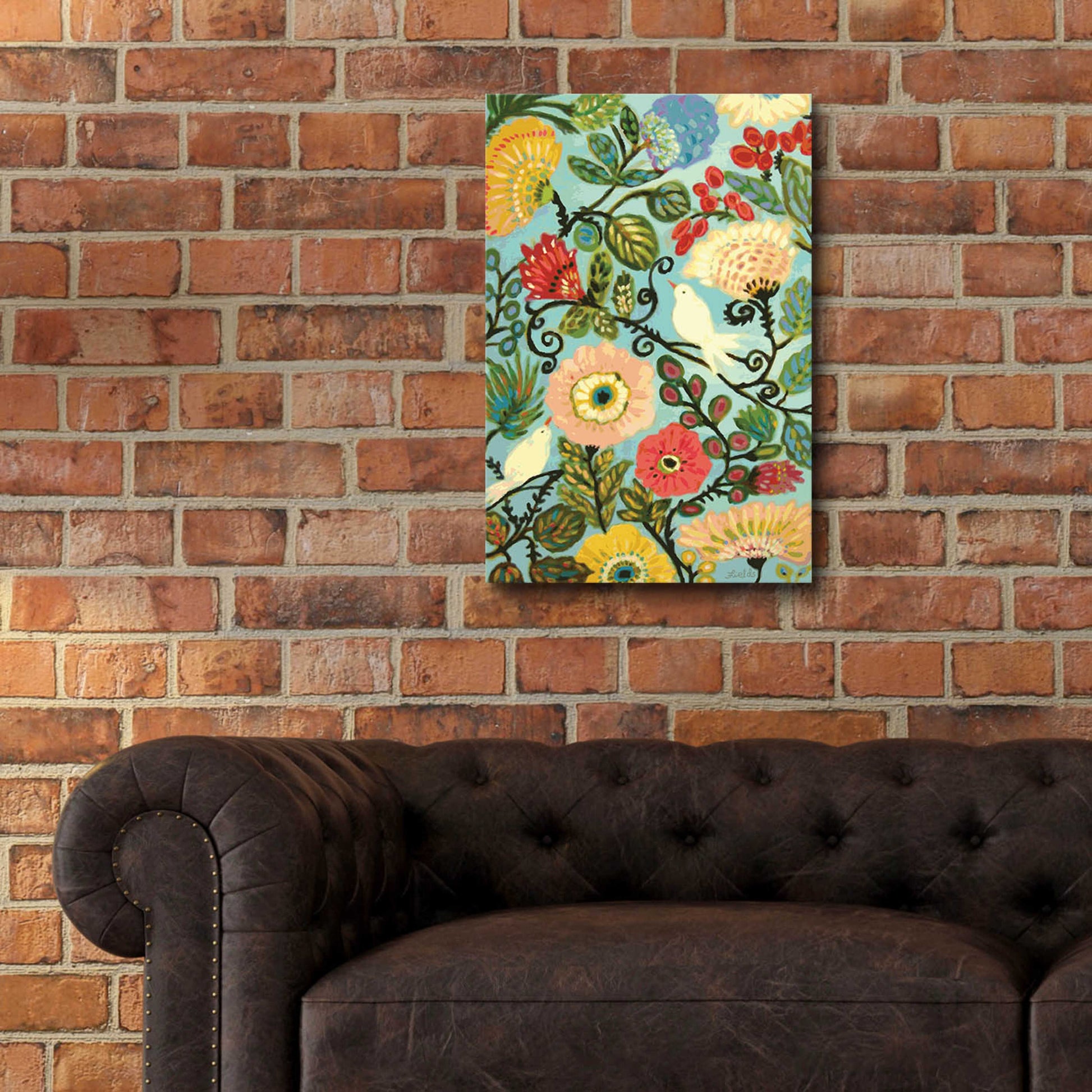 Epic Art 'Sweet Cottage Garden' by Karen Fields, Acrylic Glass Wall Art,16x24