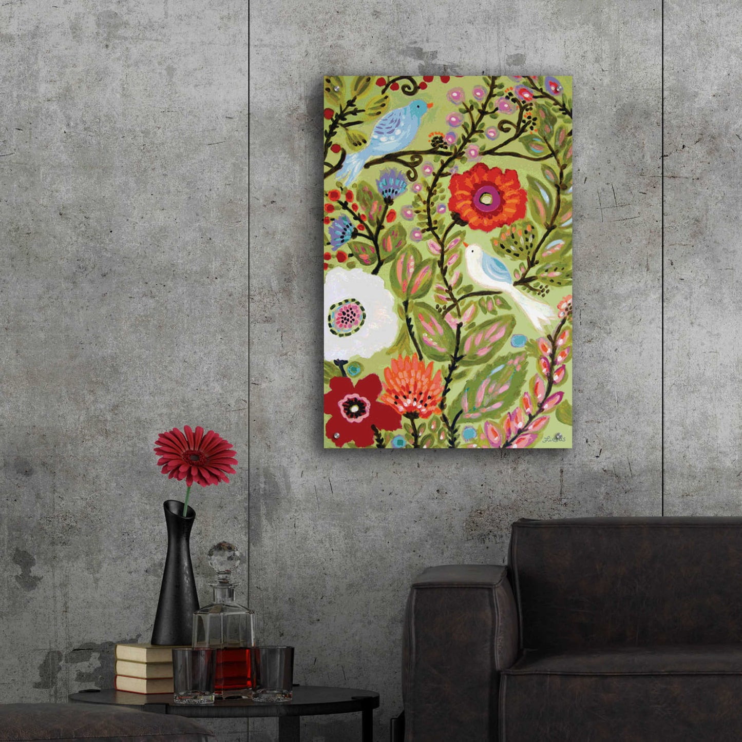 Epic Art 'Peace Garden' by Karen Fields, Acrylic Glass Wall Art,24x36