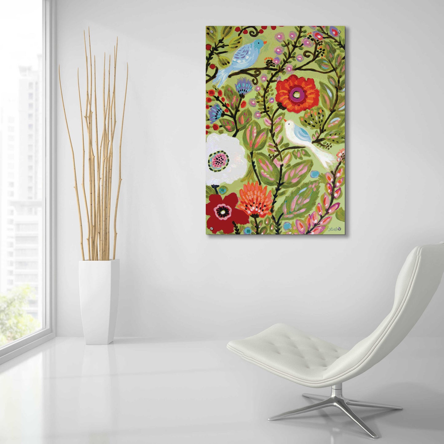 Epic Art 'Peace Garden' by Karen Fields, Acrylic Glass Wall Art,24x36