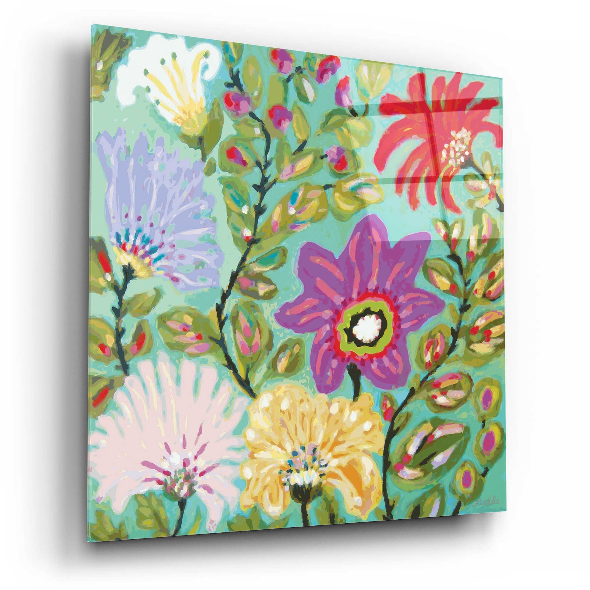 Epic Art 'Liberty Garden' by Karen Fields, Acrylic Glass Wall Art,12x12