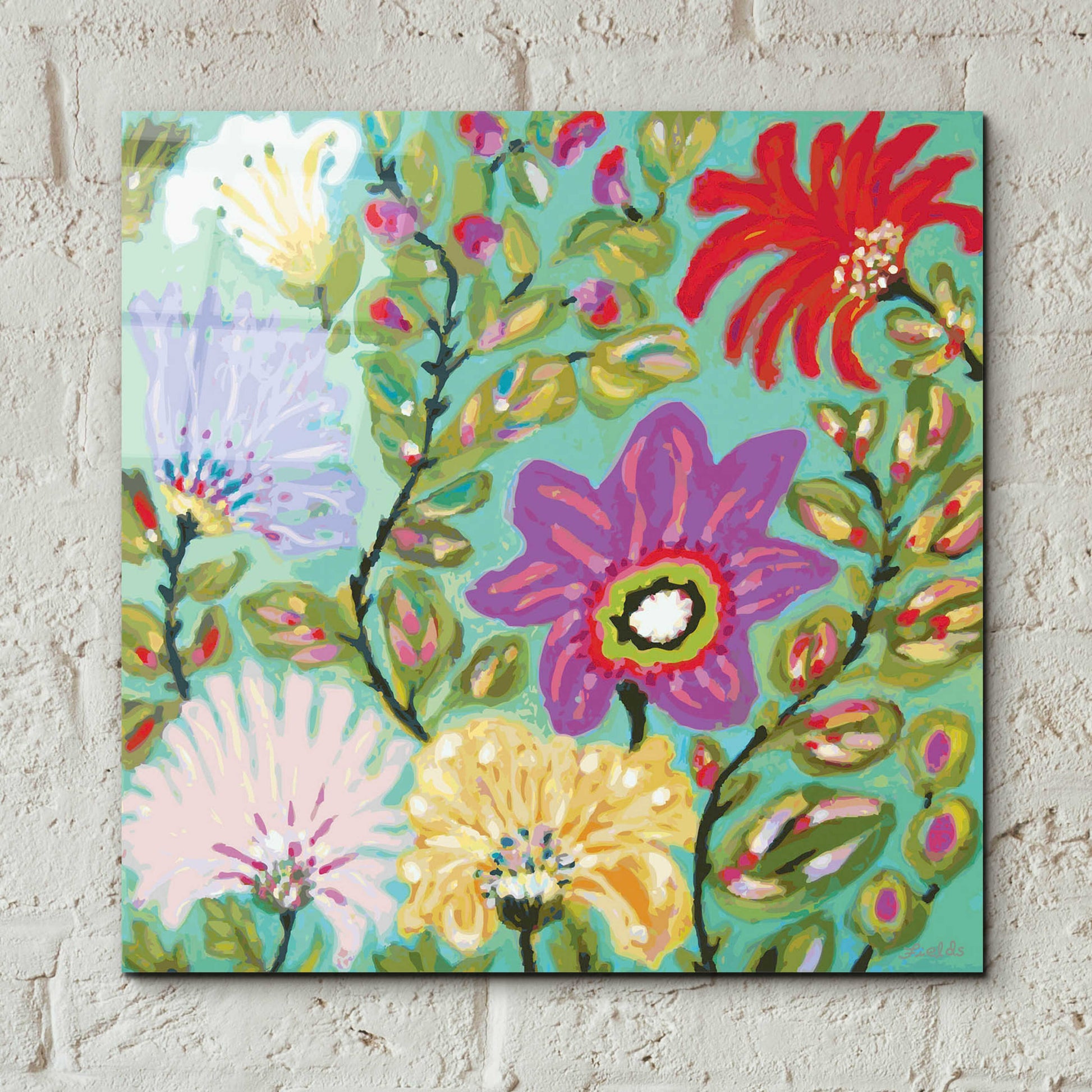 Epic Art 'Liberty Garden' by Karen Fields, Acrylic Glass Wall Art,12x12