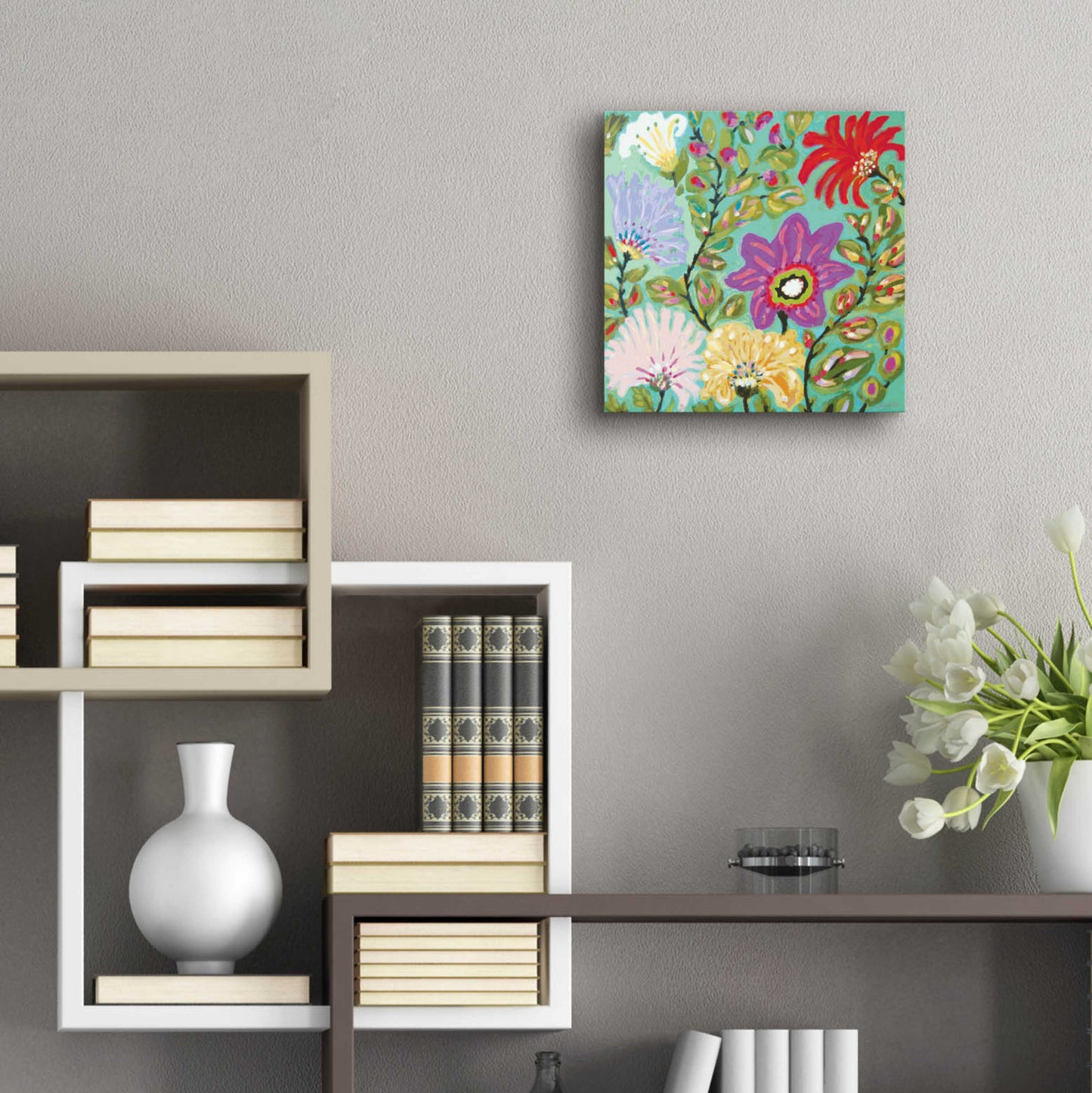 Epic Art 'Liberty Garden' by Karen Fields, Acrylic Glass Wall Art,12x12