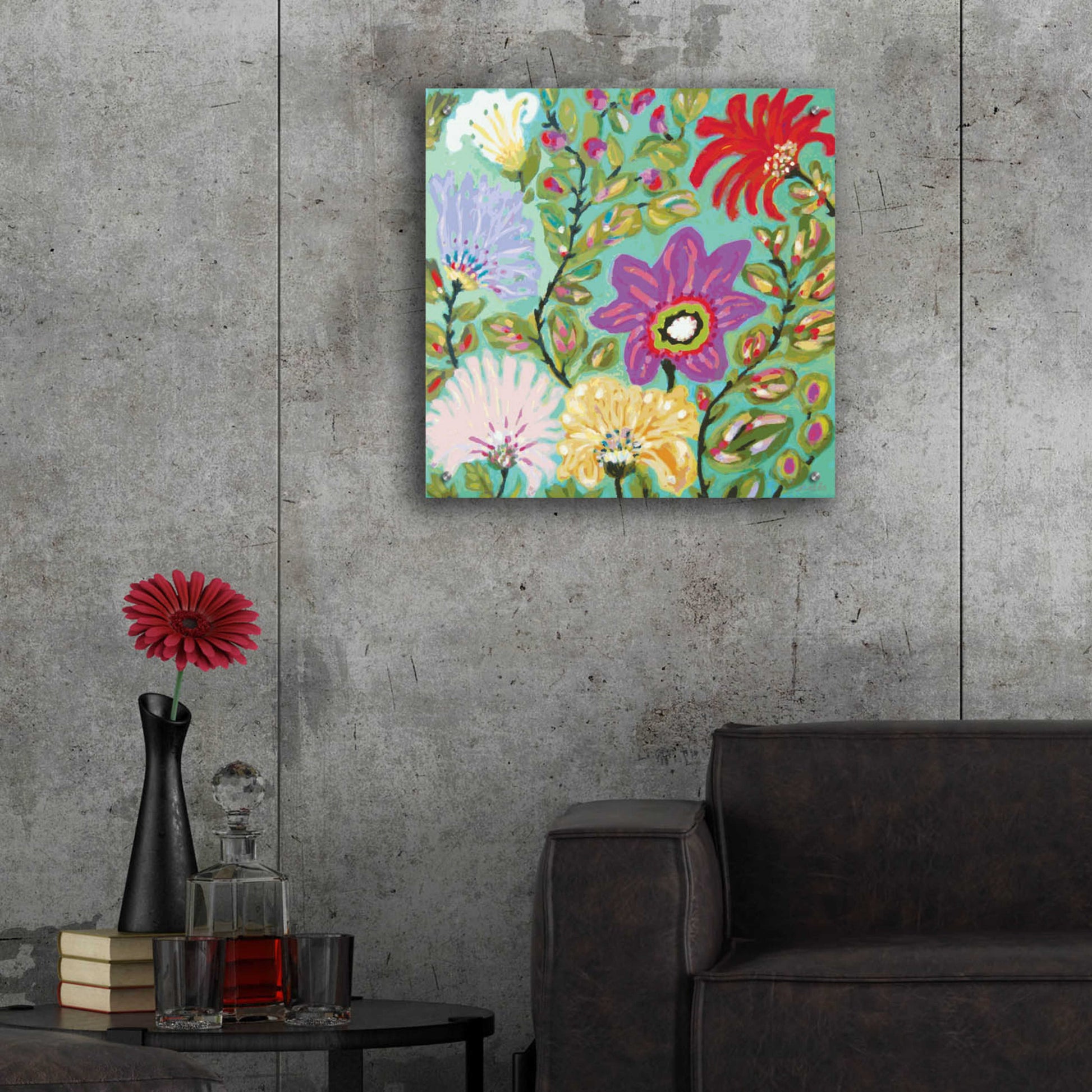 Epic Art 'Liberty Garden' by Karen Fields, Acrylic Glass Wall Art,24x24