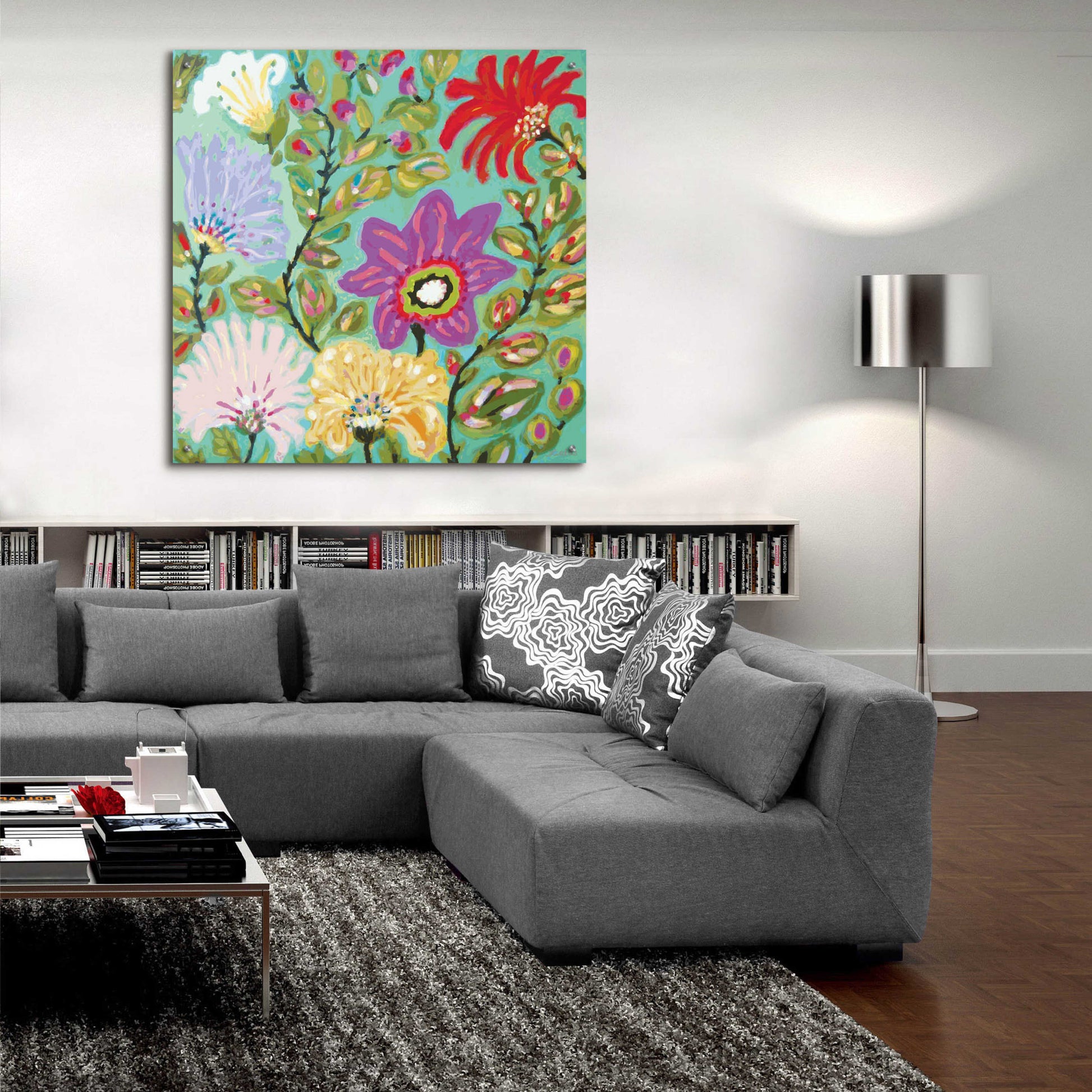 Epic Art 'Liberty Garden' by Karen Fields, Acrylic Glass Wall Art,36x36