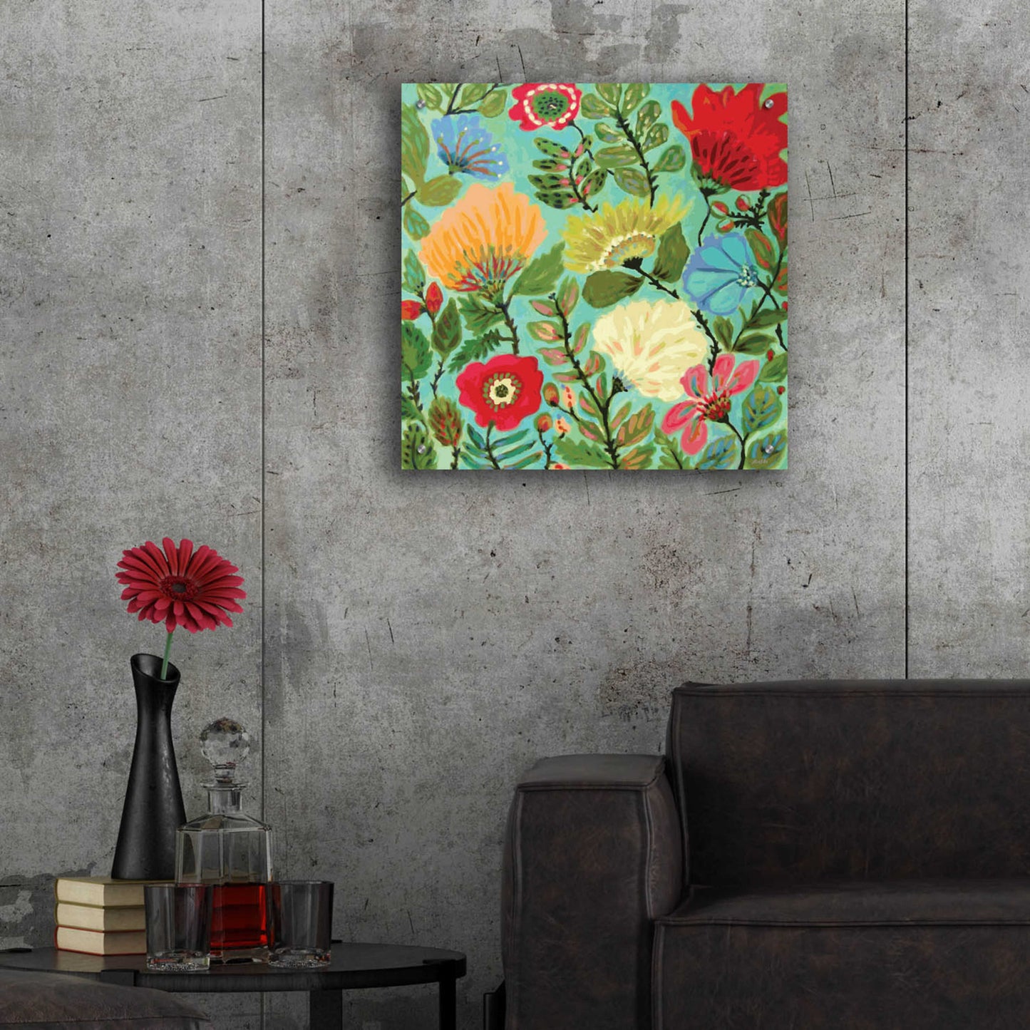 Epic Art 'Freedom Garden' by Karen Fields, Acrylic Glass Wall Art,24x24