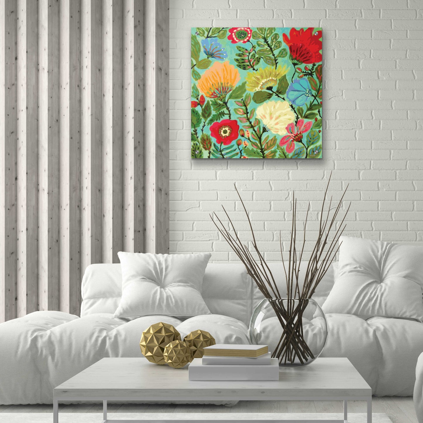 Epic Art 'Freedom Garden' by Karen Fields, Acrylic Glass Wall Art,24x24