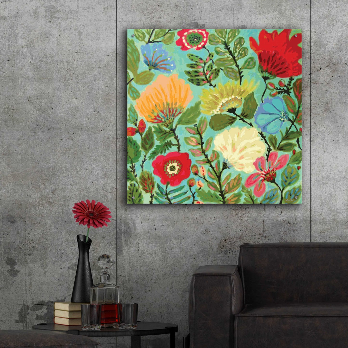 Epic Art 'Freedom Garden' by Karen Fields, Acrylic Glass Wall Art,36x36