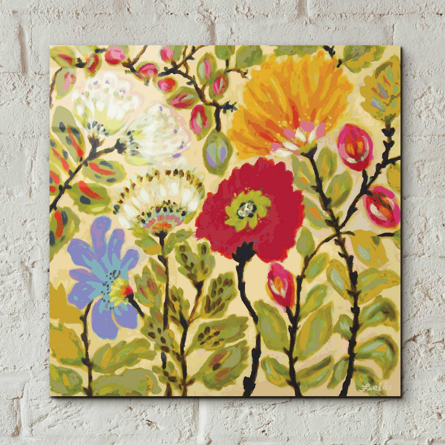 Epic Art 'Autumn Fresh Garden' by Karen Fields, Acrylic Glass Wall Art,12x12