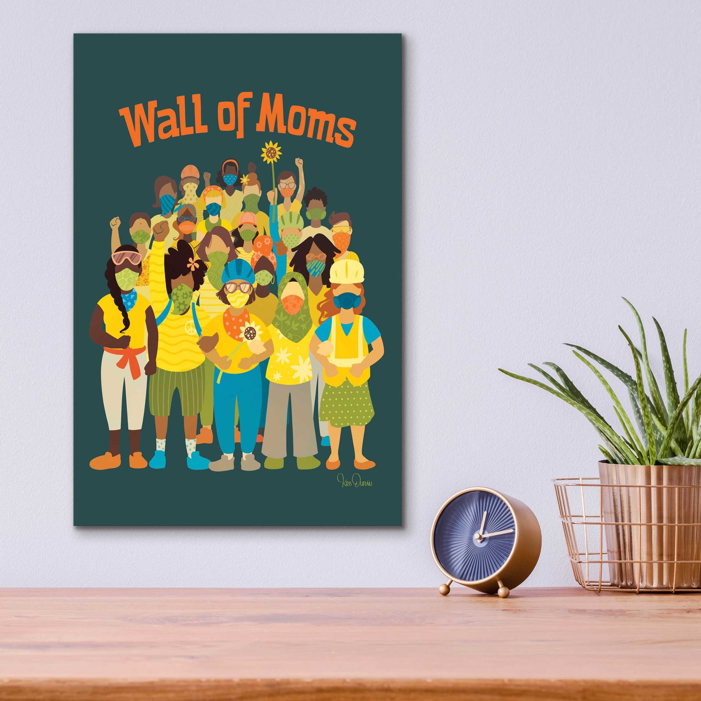 Epic Art 'Wall of Moms' by Kris Duran, Acrylic Glass Wall Art,12x16