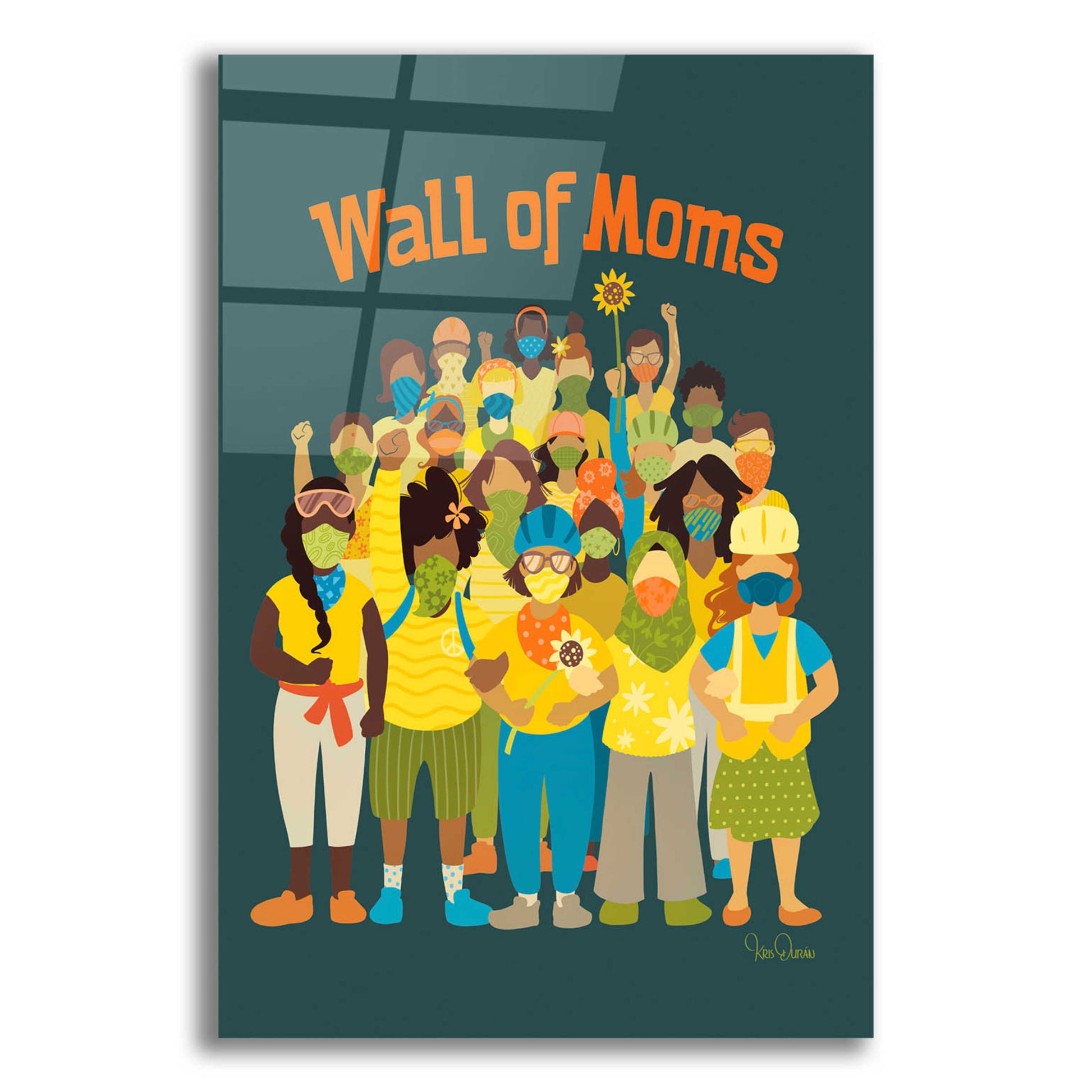 Epic Art 'Wall of Moms' by Kris Duran, Acrylic Glass Wall Art,12x16