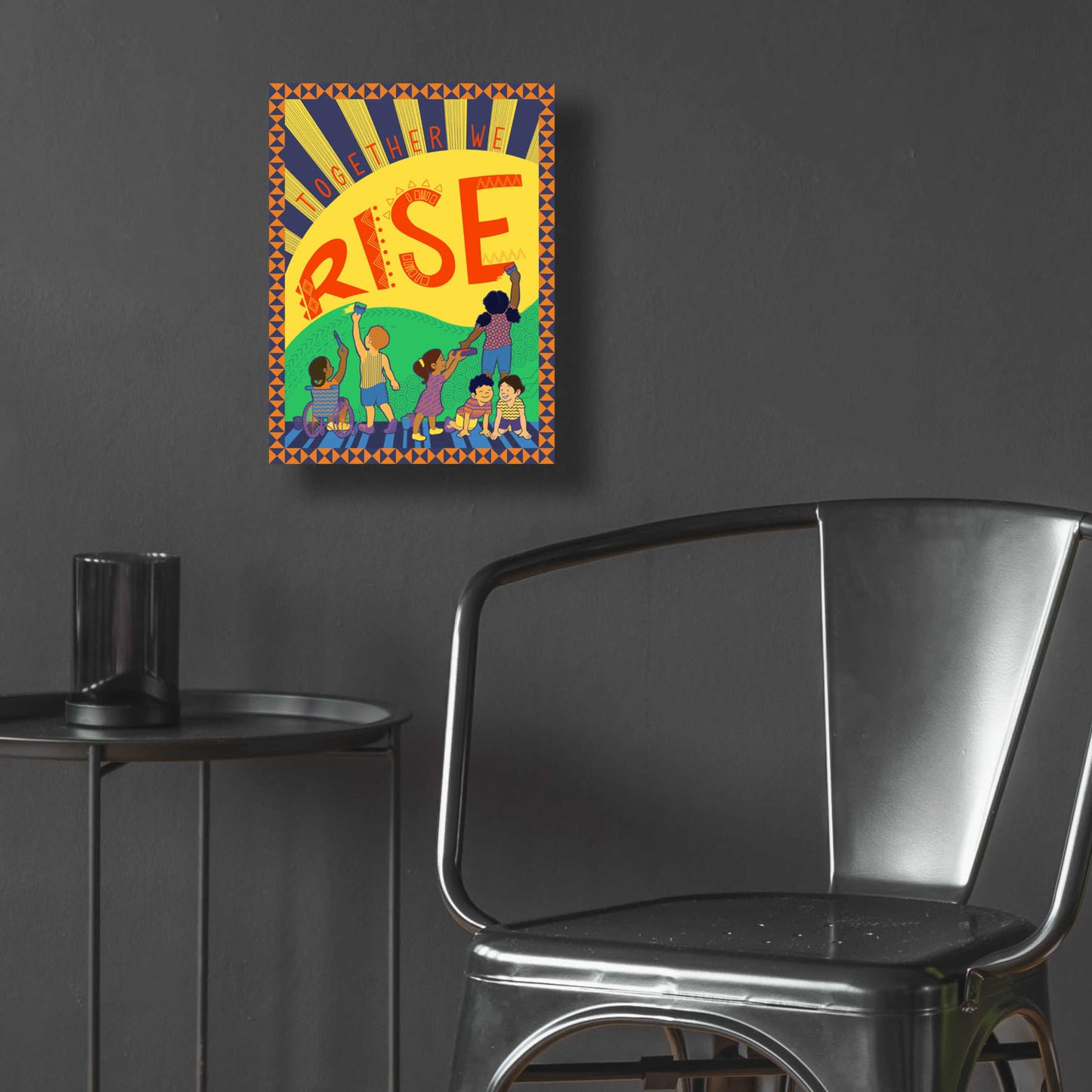 Epic Art 'Together We Rise' by Kris Duran, Acrylic Glass Wall Art,12x16