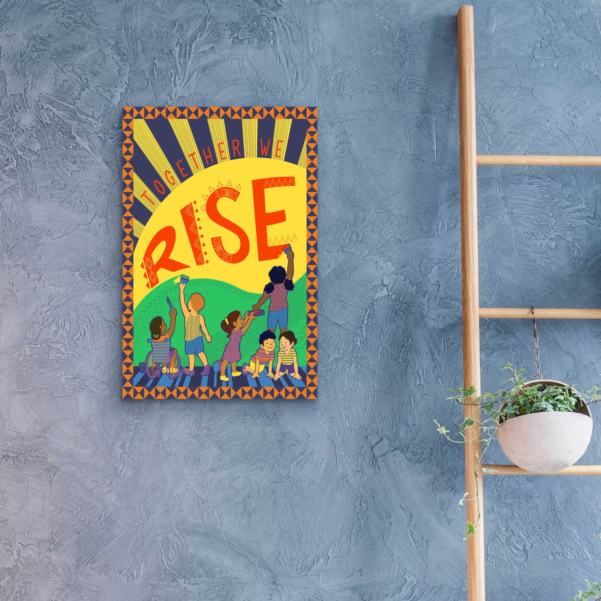 Epic Art 'Together We Rise' by Kris Duran, Acrylic Glass Wall Art,16x24