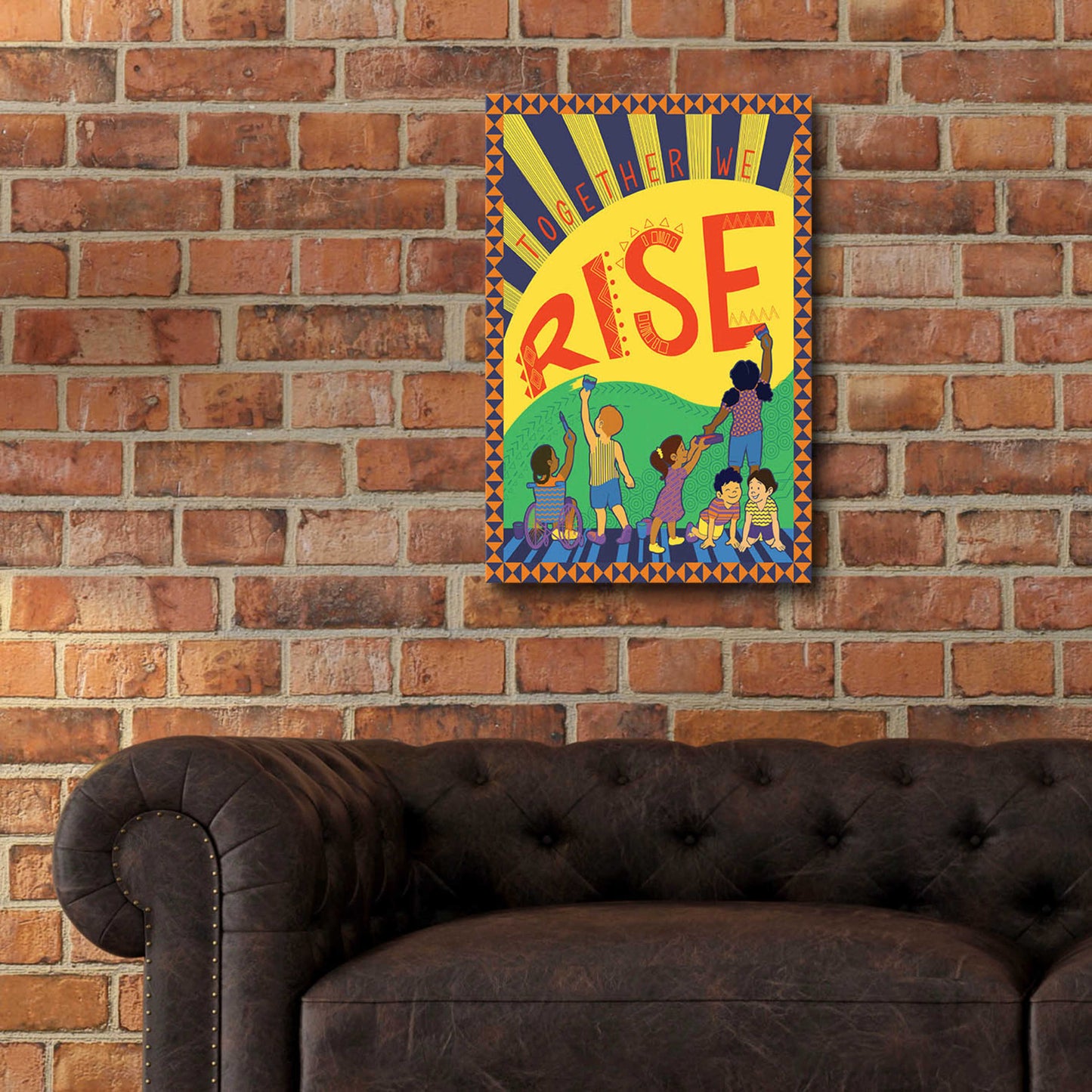 Epic Art 'Together We Rise' by Kris Duran, Acrylic Glass Wall Art,16x24