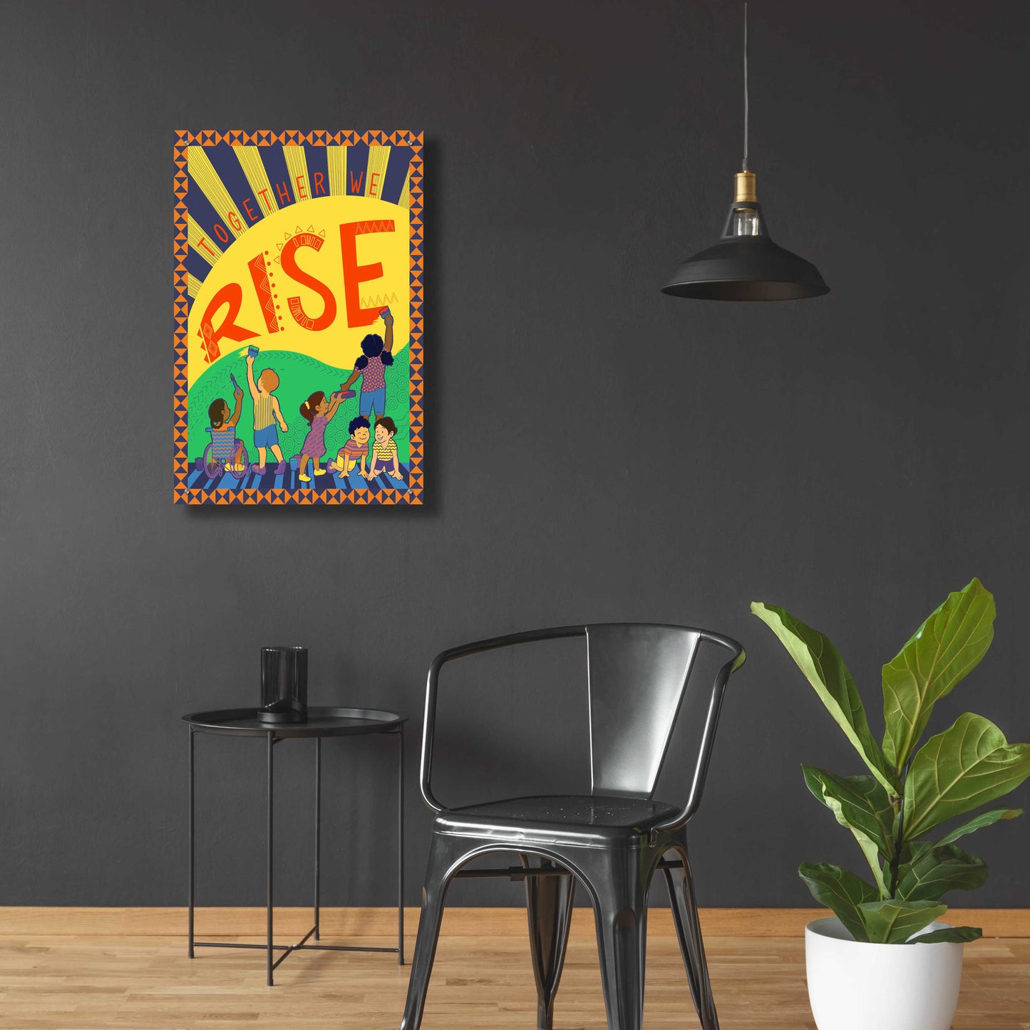 Epic Art 'Together We Rise' by Kris Duran, Acrylic Glass Wall Art,24x36