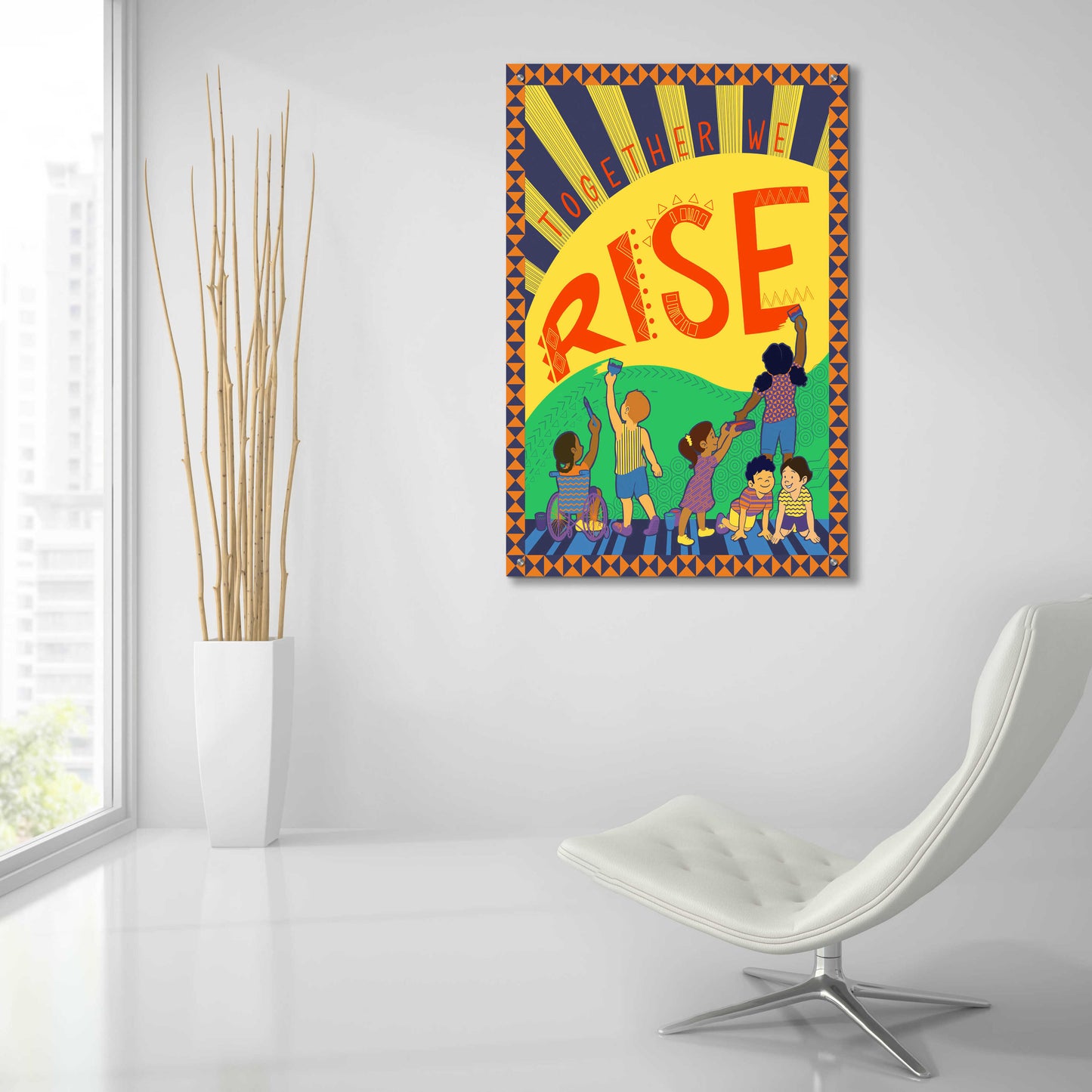 Epic Art 'Together We Rise' by Kris Duran, Acrylic Glass Wall Art,24x36