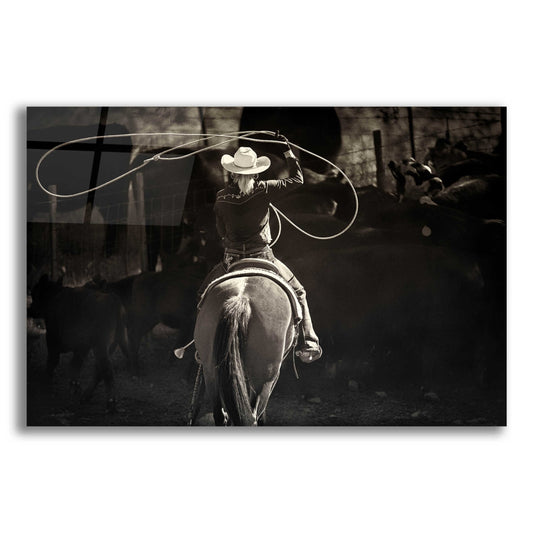 Epic Art 'American Cowgirl' by Lisa Dearing, Acrylic Glass Wall Art