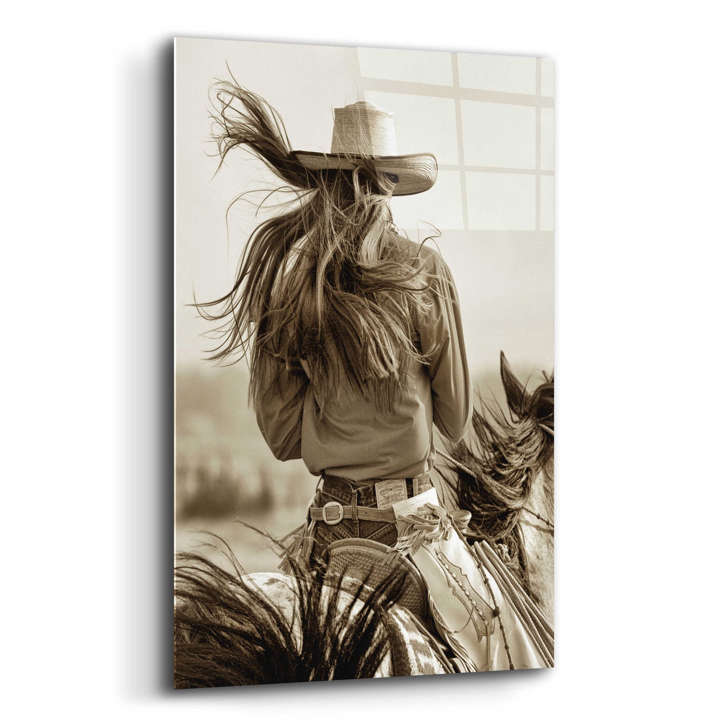 Epic Art 'Cowgirl' by Lisa Dearing, Acrylic Glass Wall Art,12x16