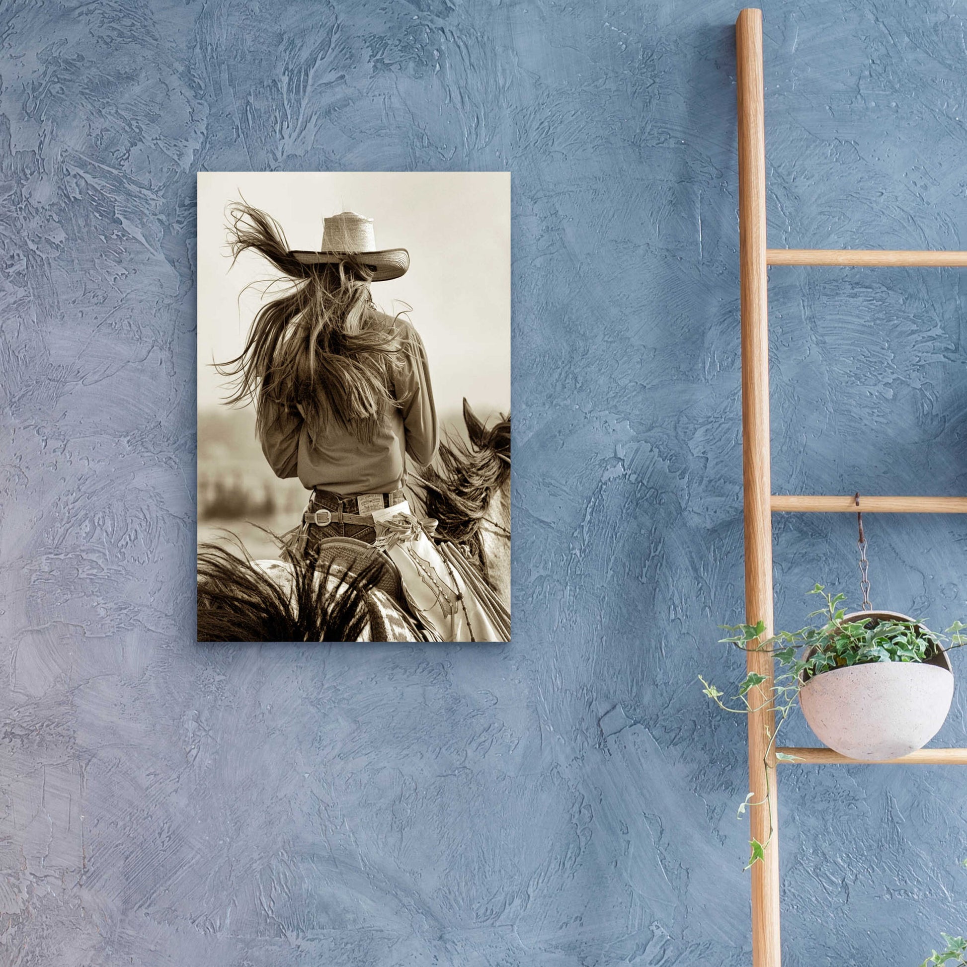 Epic Art 'Cowgirl' by Lisa Dearing, Acrylic Glass Wall Art,16x24