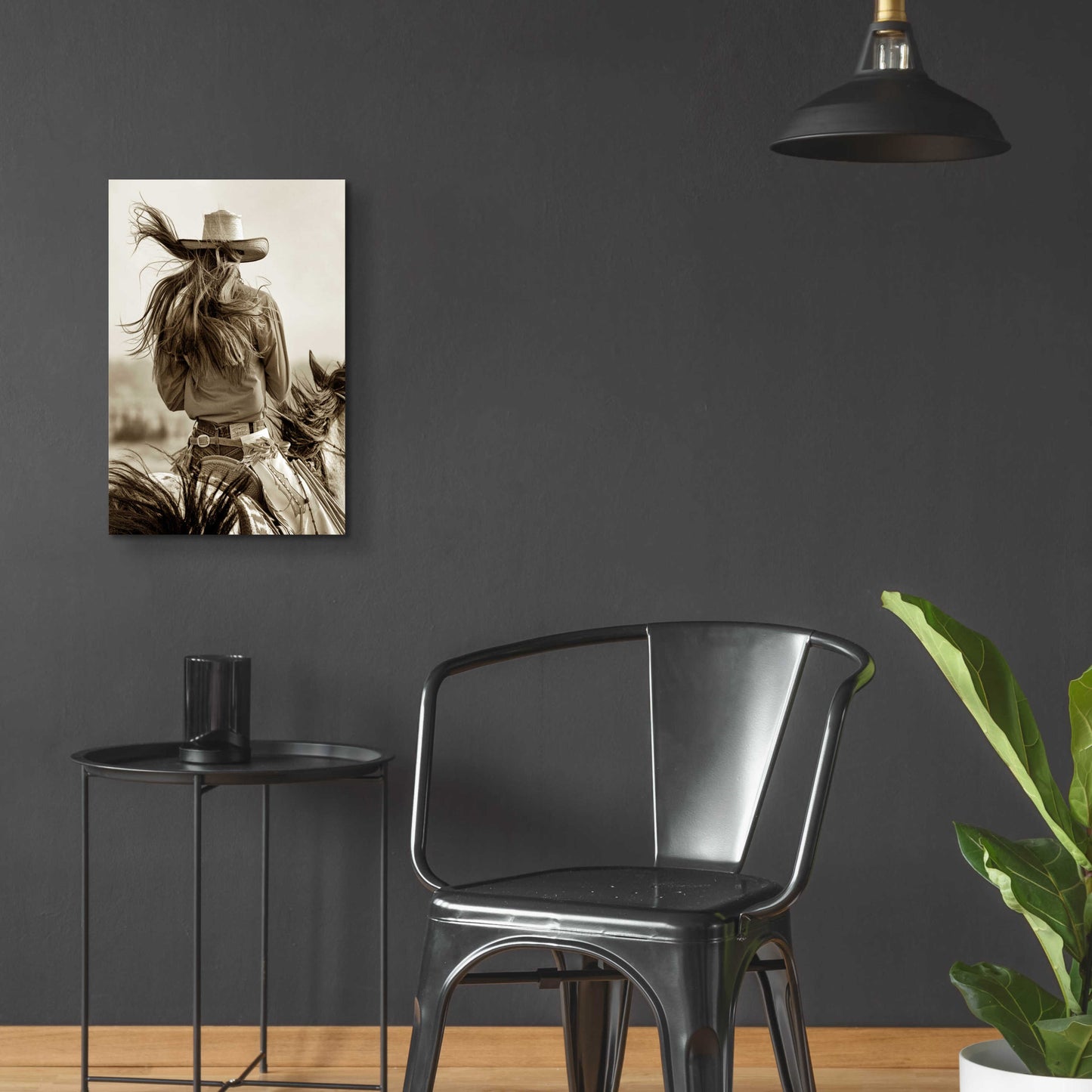 Epic Art 'Cowgirl' by Lisa Dearing, Acrylic Glass Wall Art,16x24